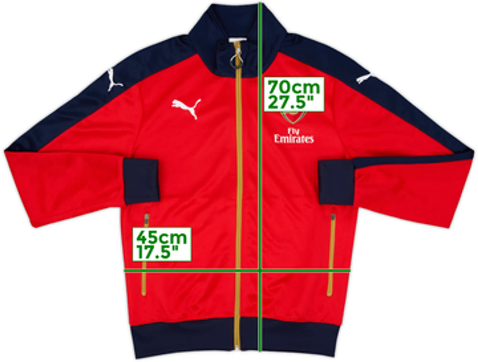 2015-16 Arsenal Puma Track Jacket - 9/10 - (L)