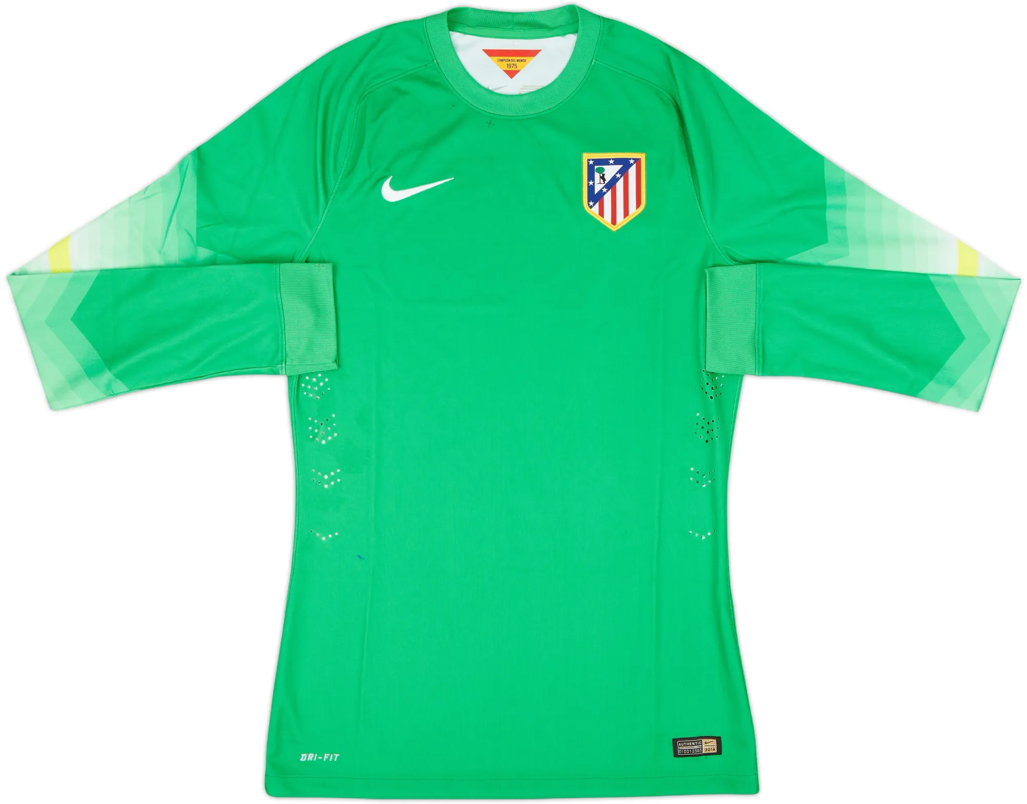 Nike Atlético Madrid Mens LS Goalkeeper Player Issue Home Shirt 2014/15