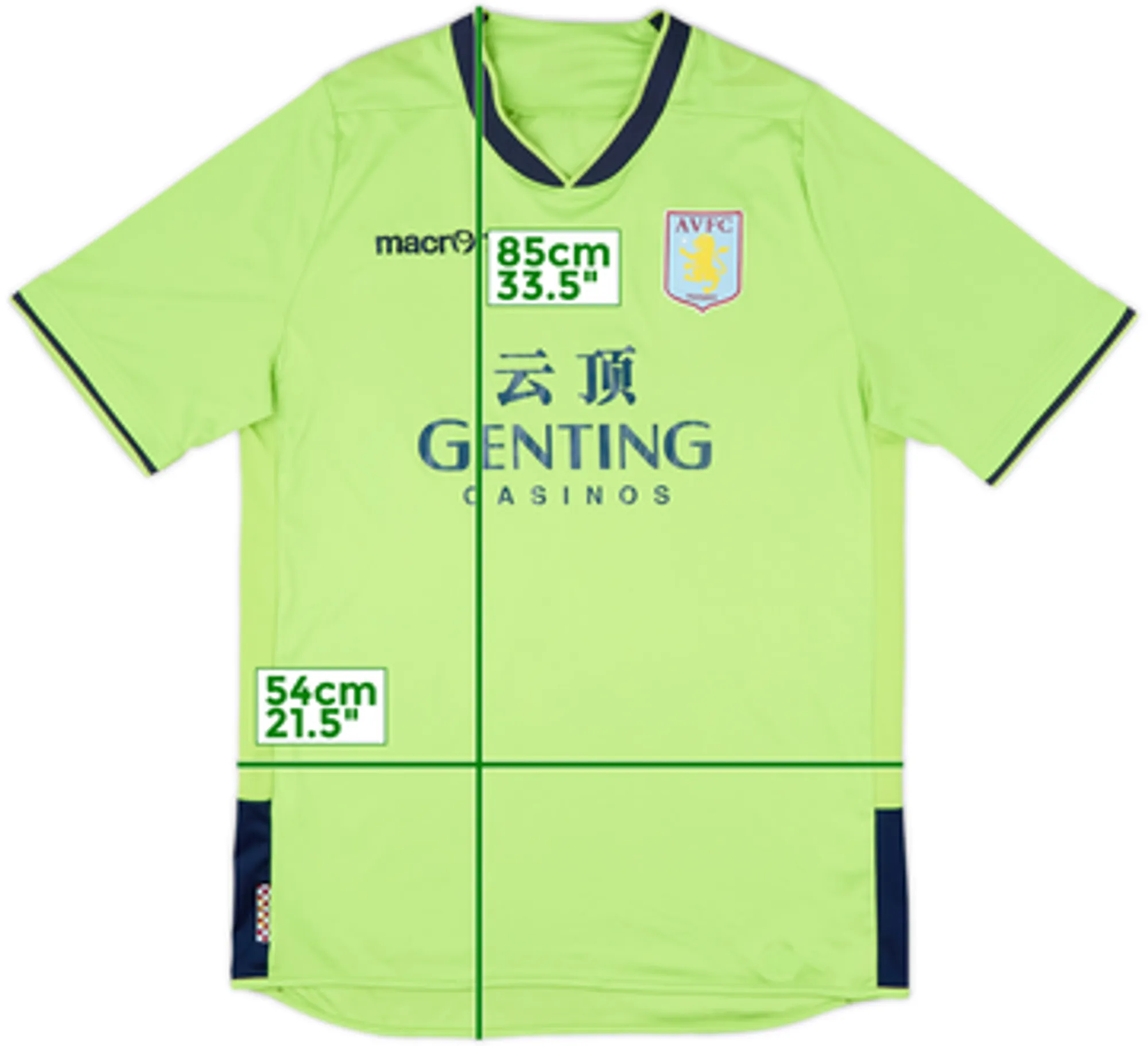 Macron Aston Villa Mens SS Away Shirt 2012/13