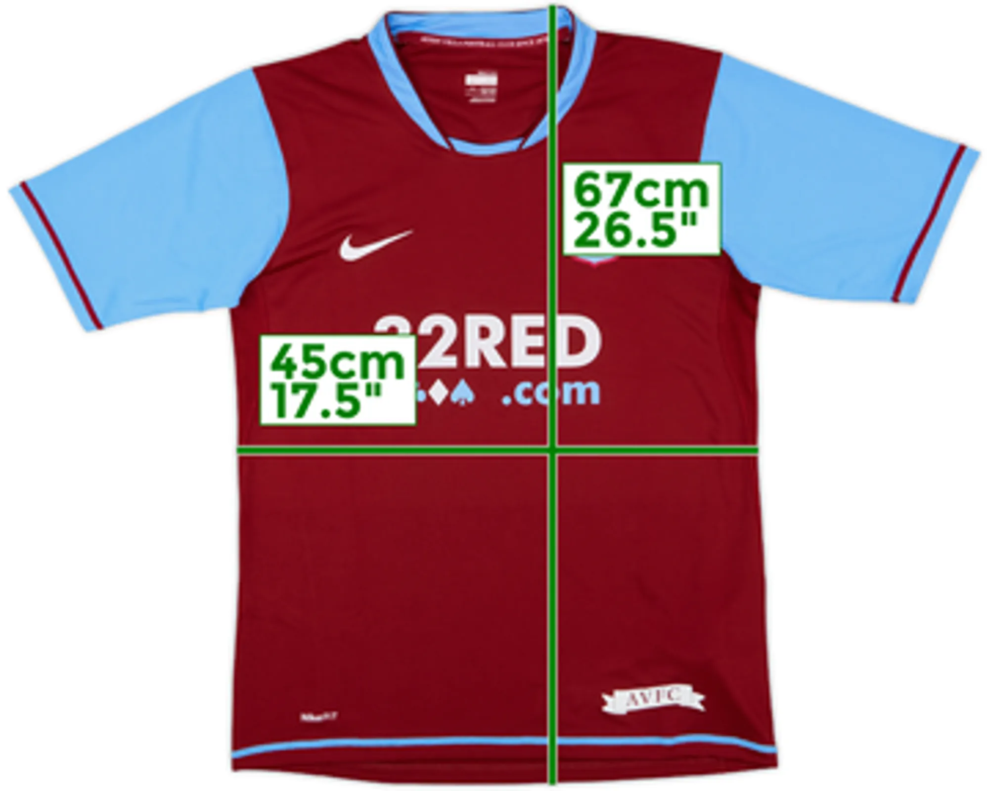 Nike Aston Villa Boys SS Home Shirt 2007/08