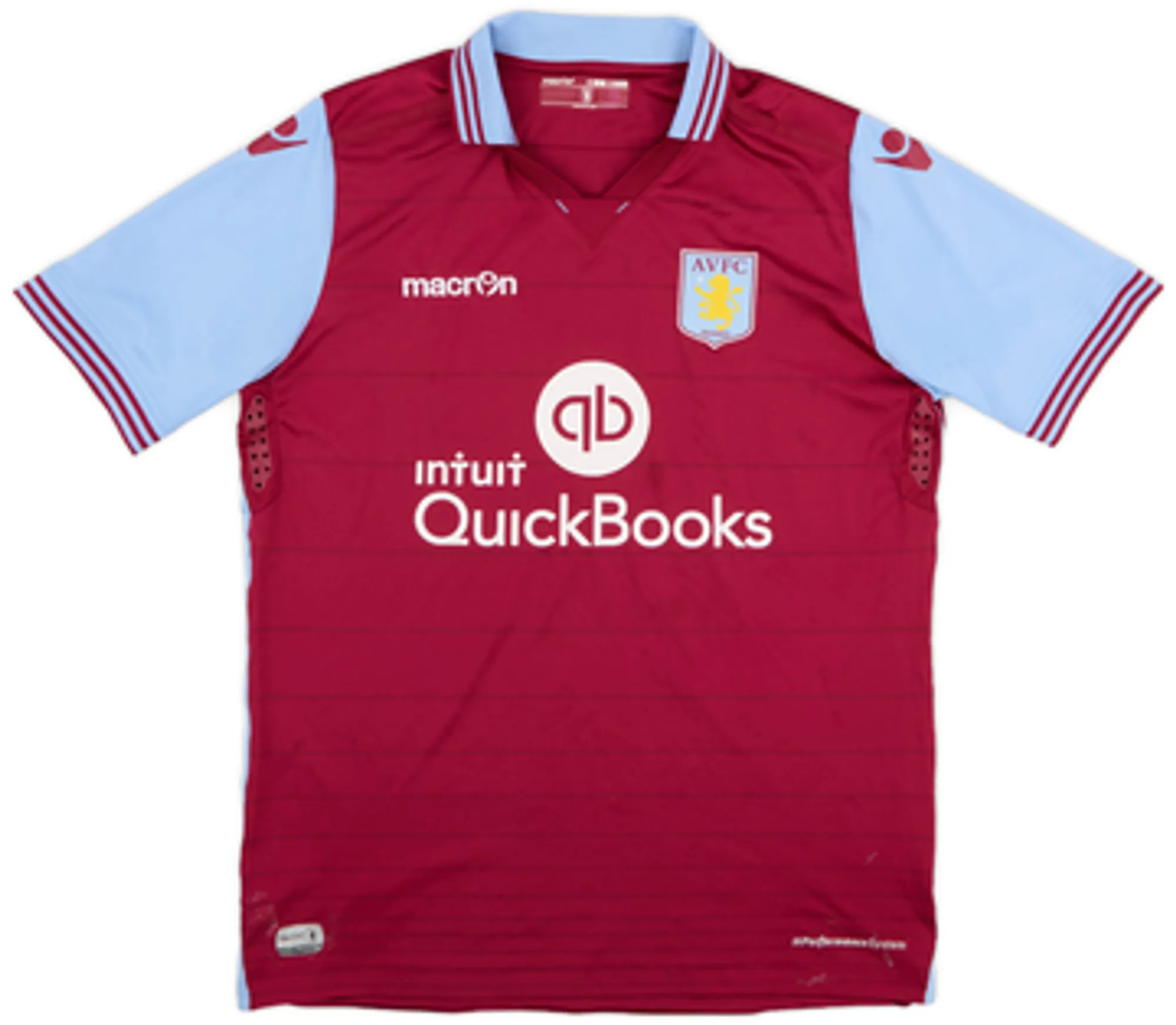 Macron Aston Villa Boys SS Home Shirt 2015/16