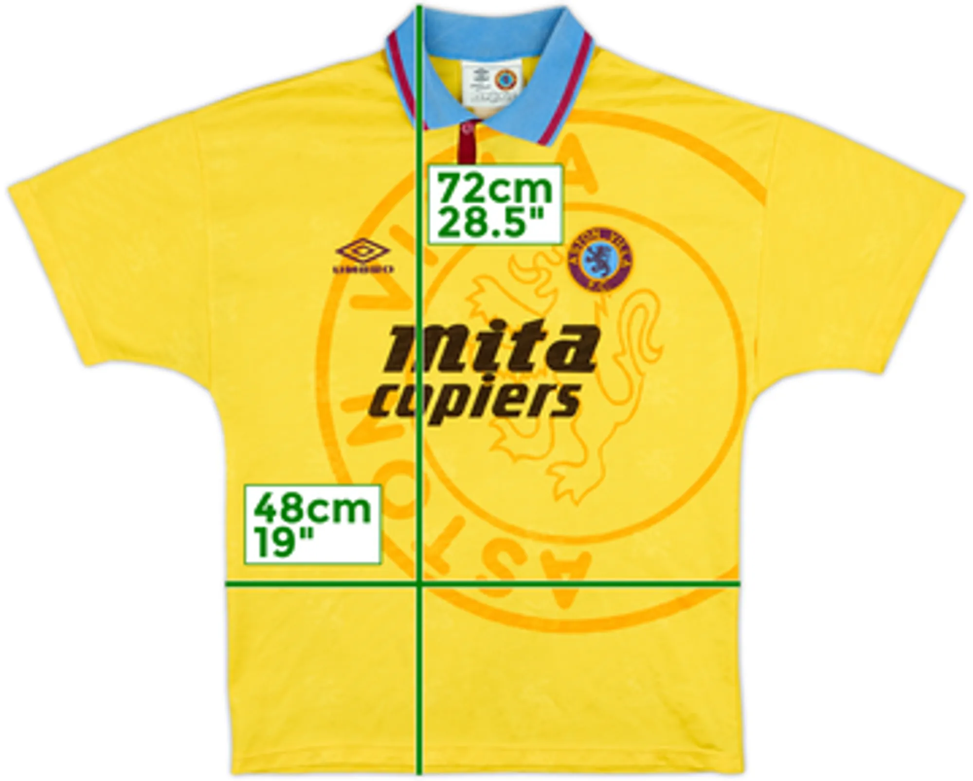 Umbro Aston Villa Mens SS Third Shirt 1991/93