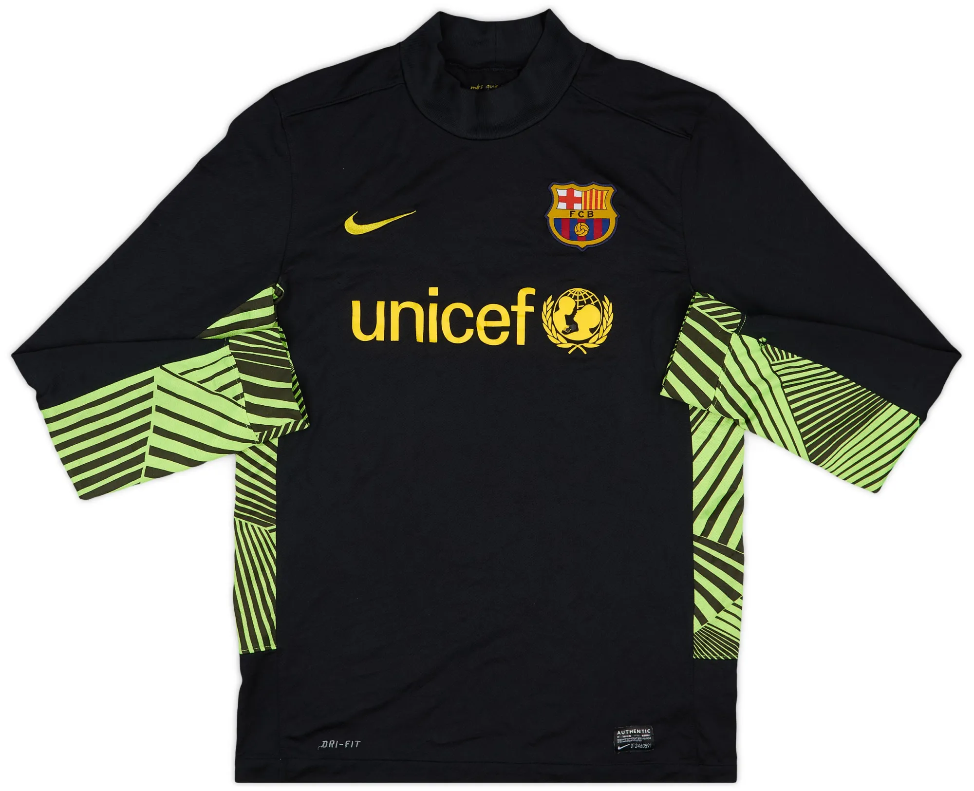 Nike Barcelona Mens LS Goalkeeper Home Shirt 2011/12