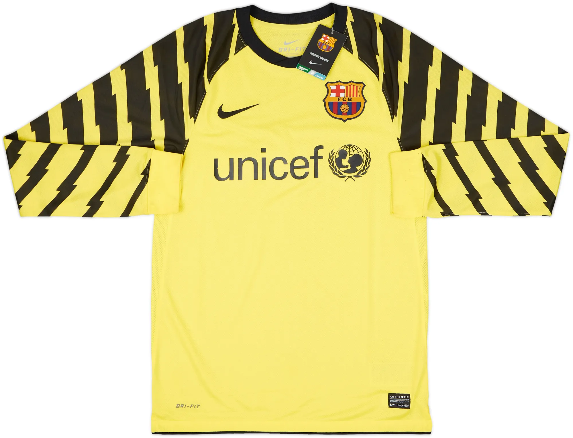 Nike Barcelona Mens LS Goalkeeper Home Shirt 2010/11