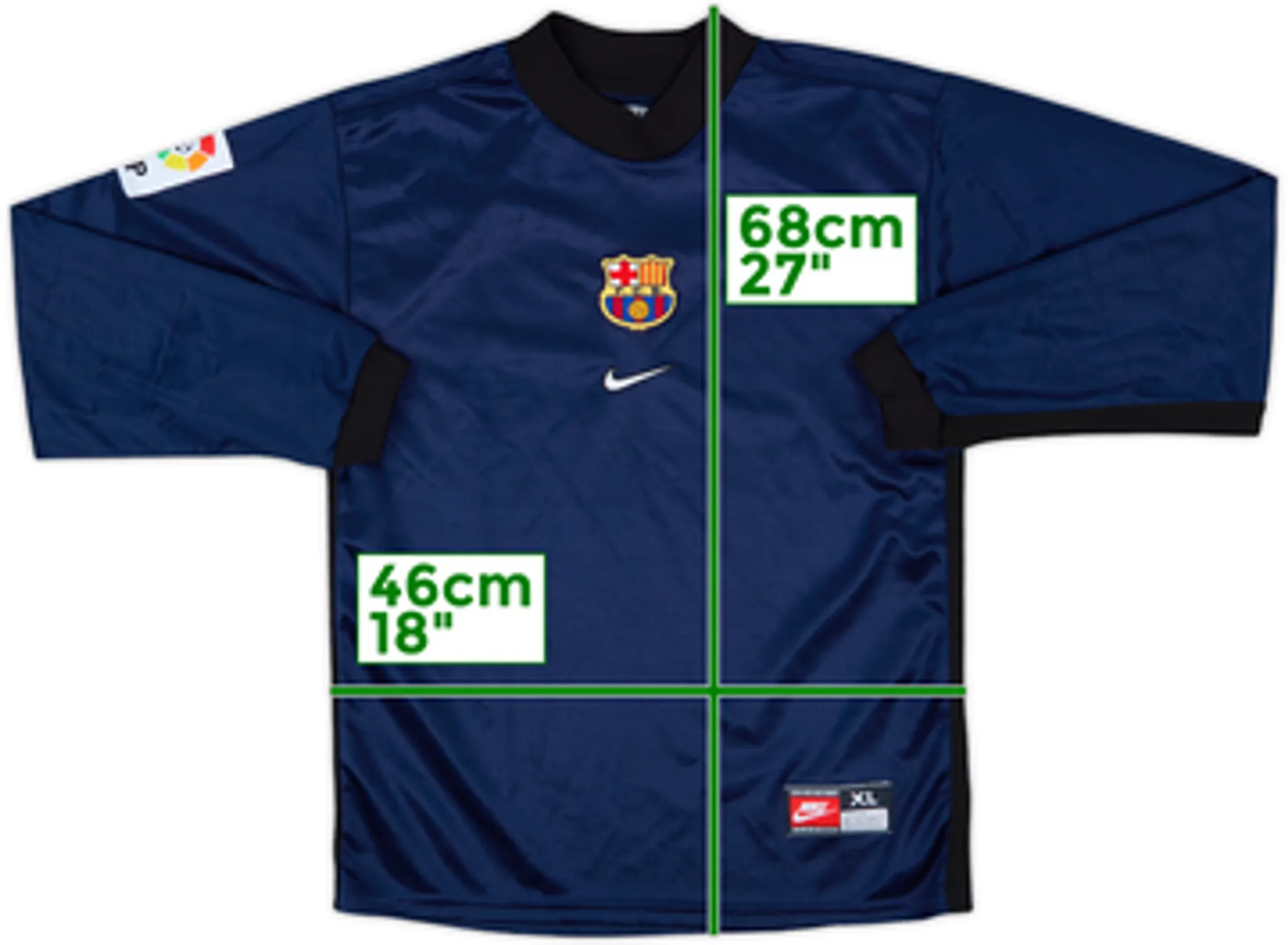Nike Barcelona Boys LS Goalkeeper Home Shirt 1998/99
