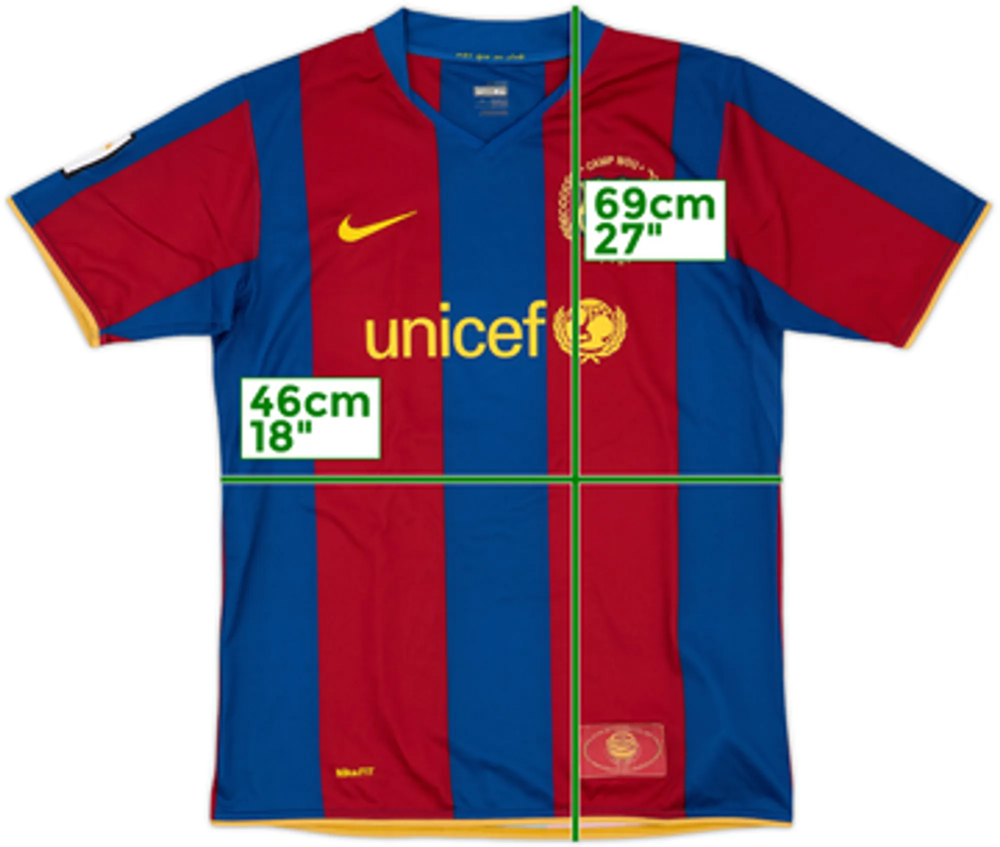 Nike Barcelona Boys SS Home Shirt 2007/08
