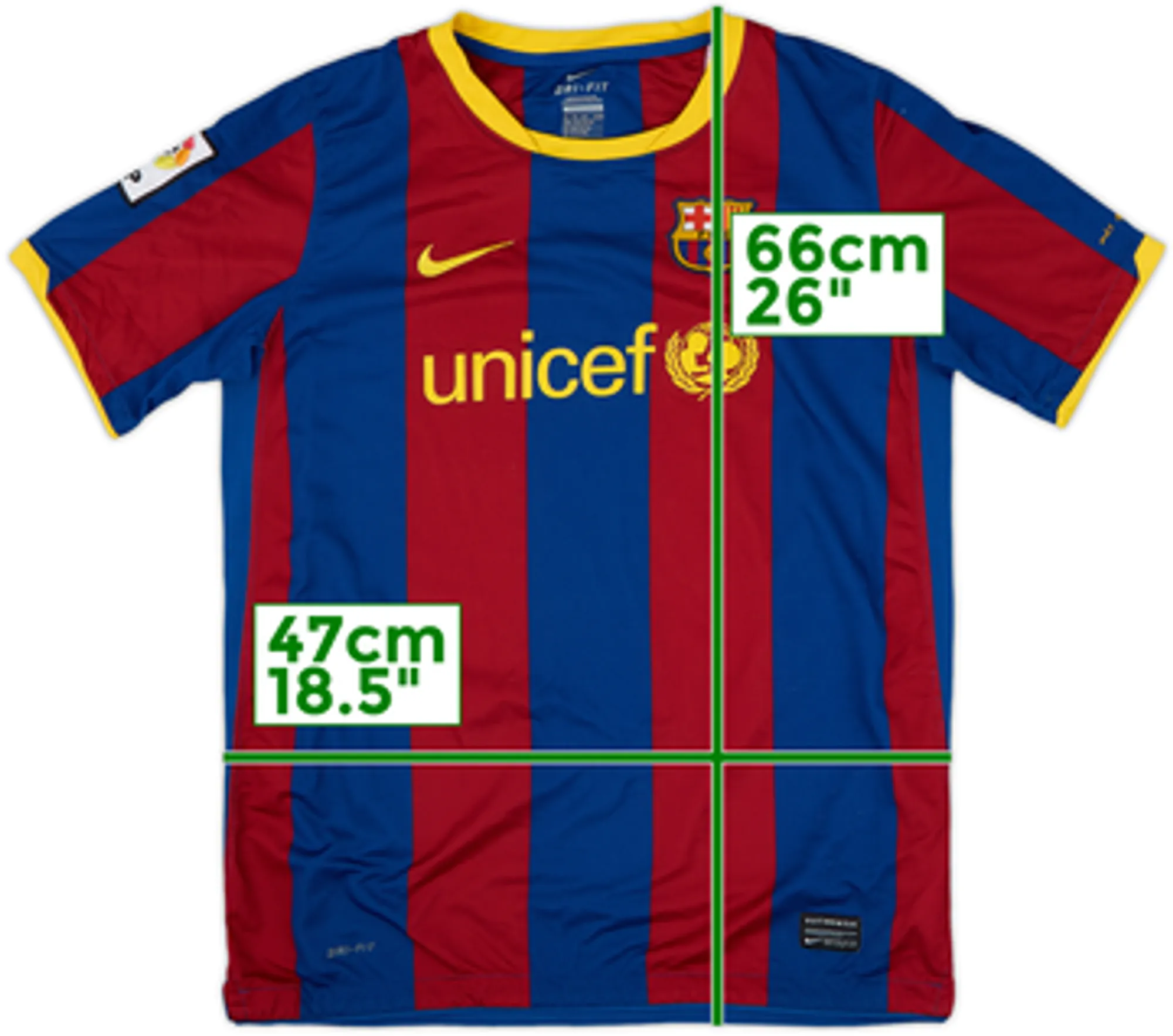 Nike Barcelona Boys SS Home Shirt 2010/11