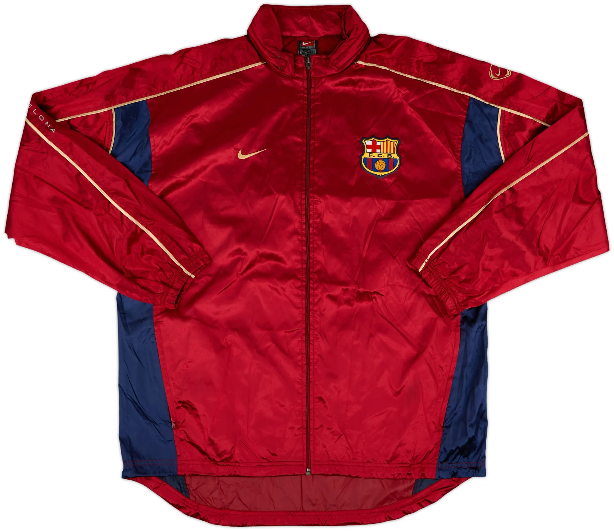 2001-02 Barcelona Nike Hooded Rain Jacket - 9/10 - (XL)