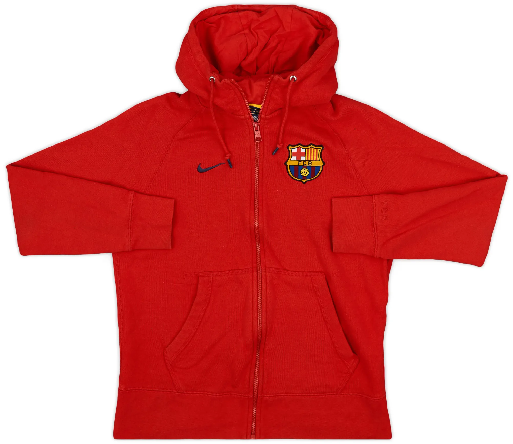 2014-15 Barcelona Nike Zipped Hooded Sweat Top - 9/10 - (M)