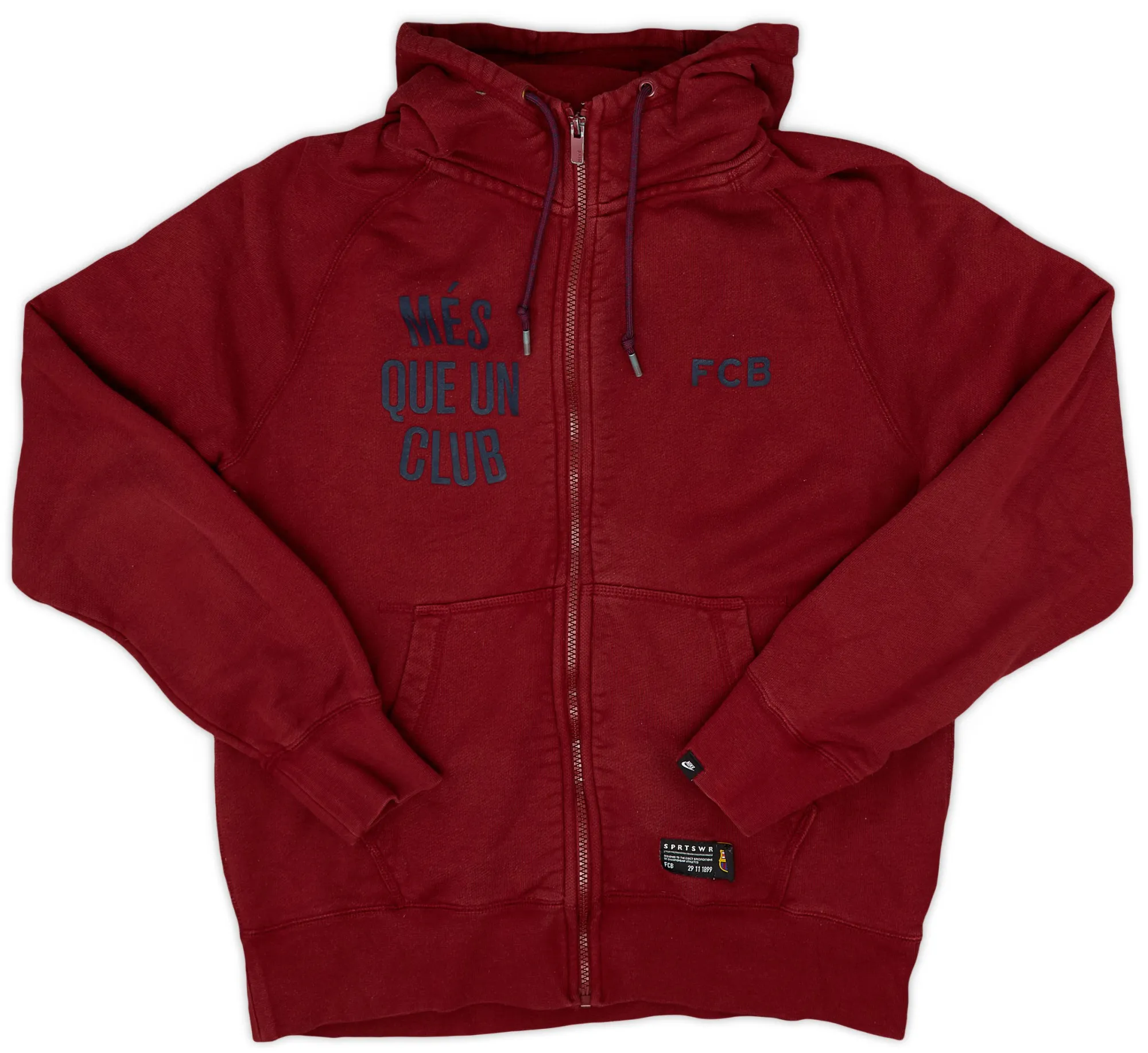 2015-16 Barcelona Nike Hooded Track Jacket - 7/10 - (M)