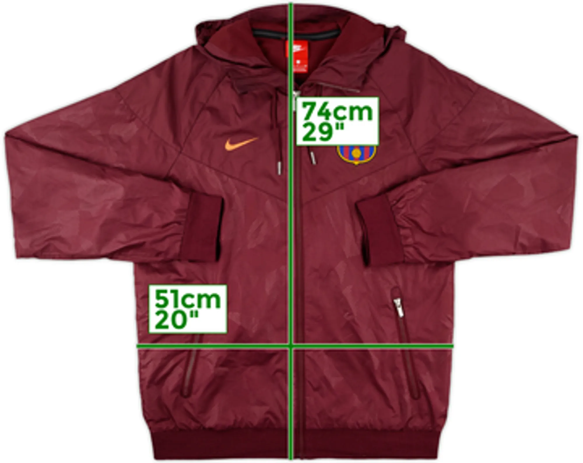 2017-18 Barcelona Nike Hooded Track Jacket - 8/10 - (M)