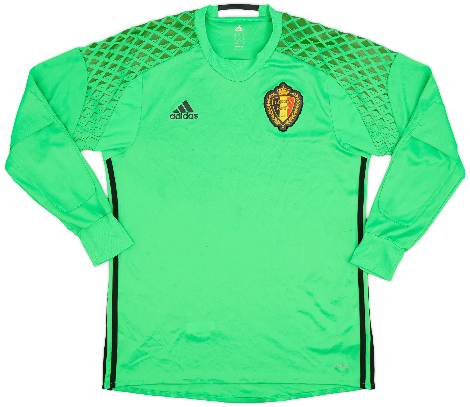 adidas Belgium Mens LS Goalkeeper Home Shirt 2016