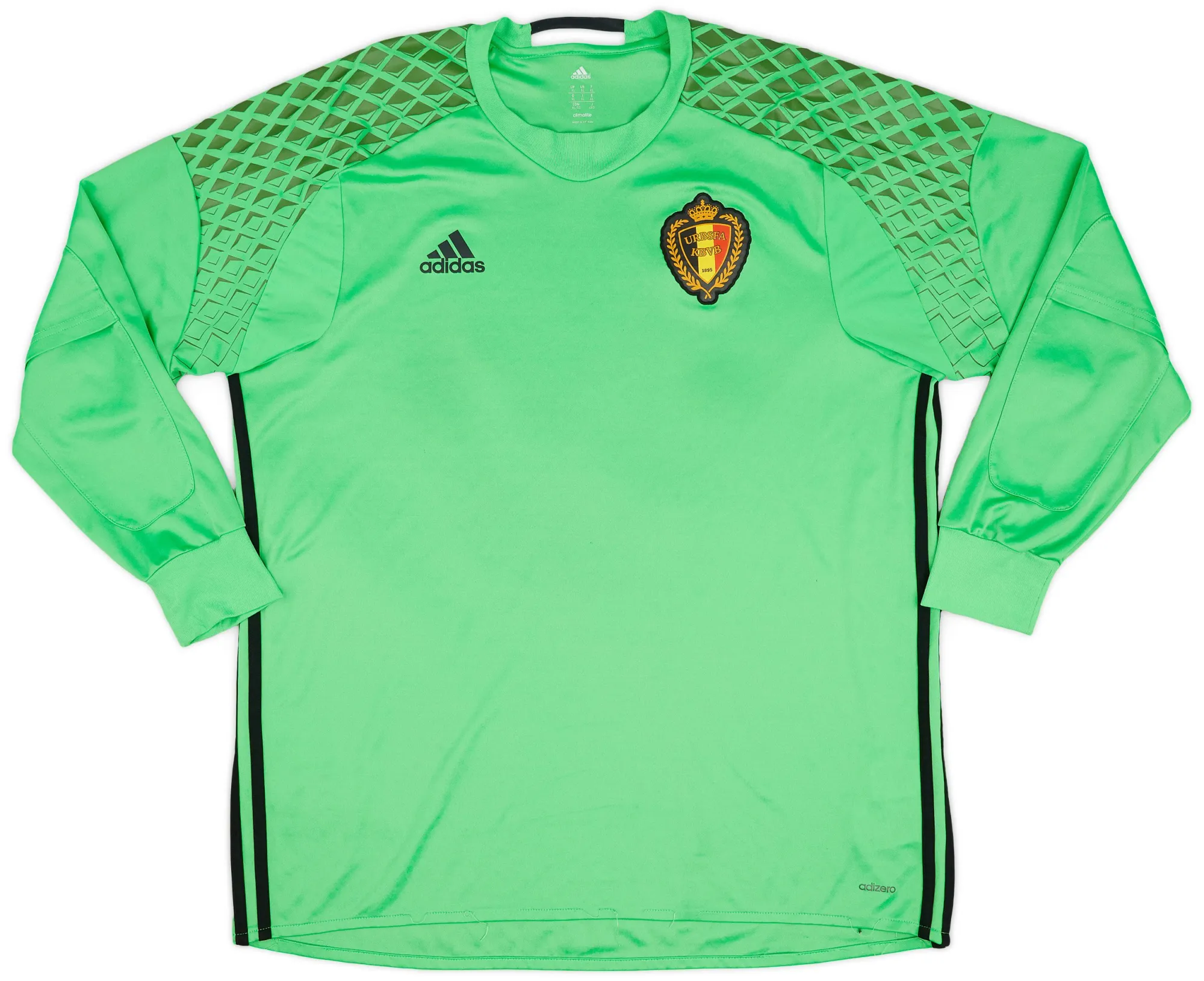 adidas Belgium Mens LS Goalkeeper Home Shirt 2016