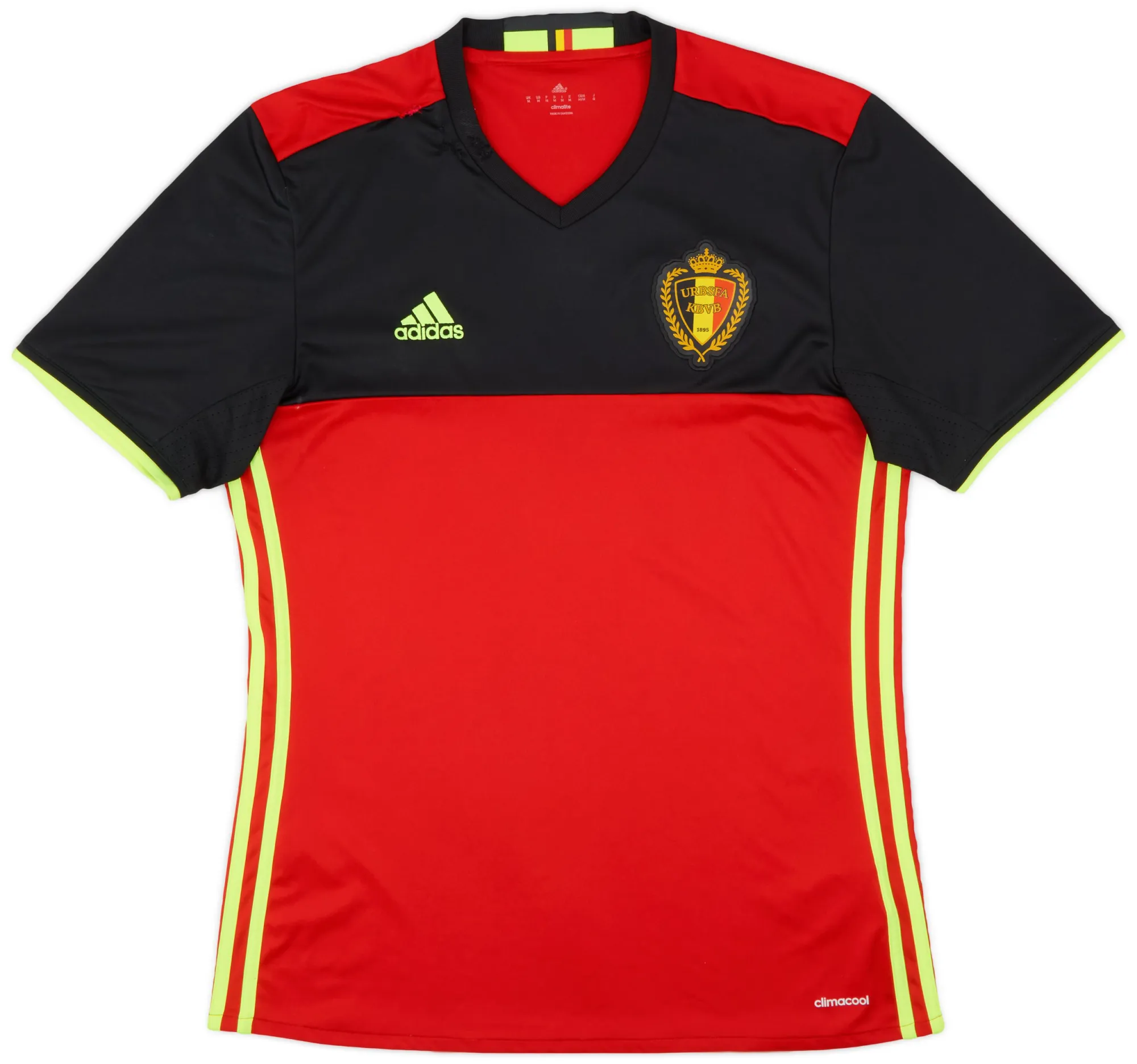 adidas Belgium Mens SS Home Shirt 2016