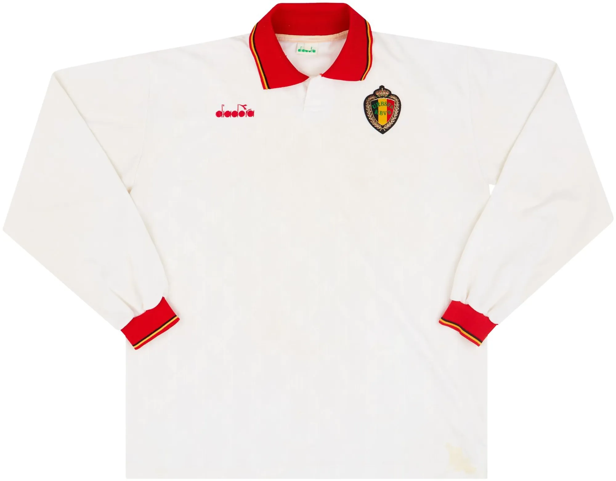 Diadora Belgium Mens LS Player Issue Away Shirt 1992