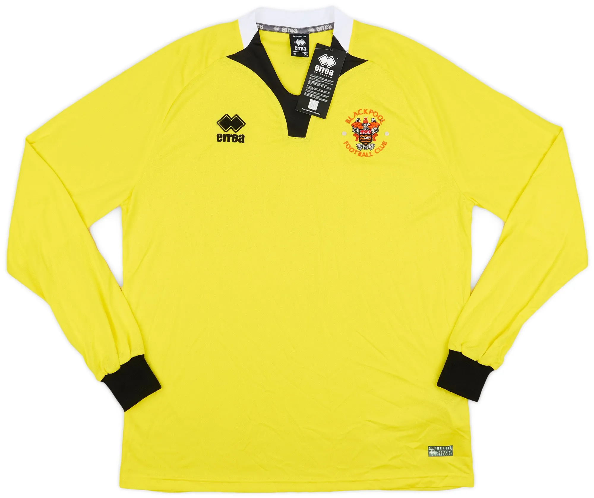 Errea Blackpool Mens LS Goalkeeper Home Shirt 2015/16