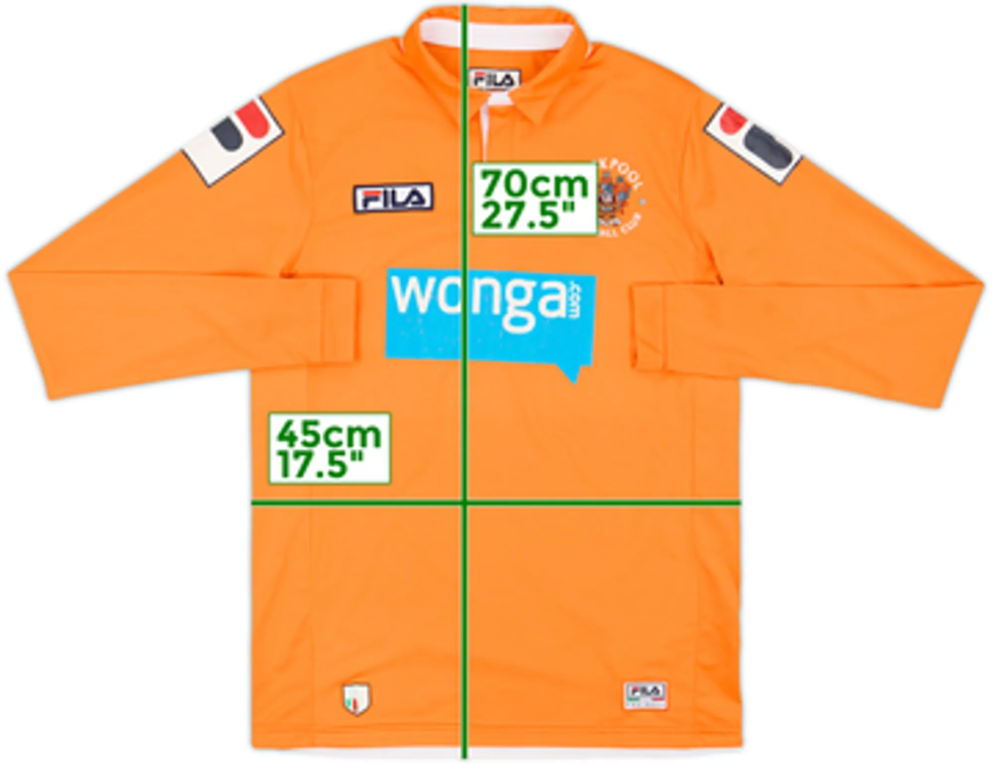 Fila Blackpool Boys LS Home Shirt 2011/13