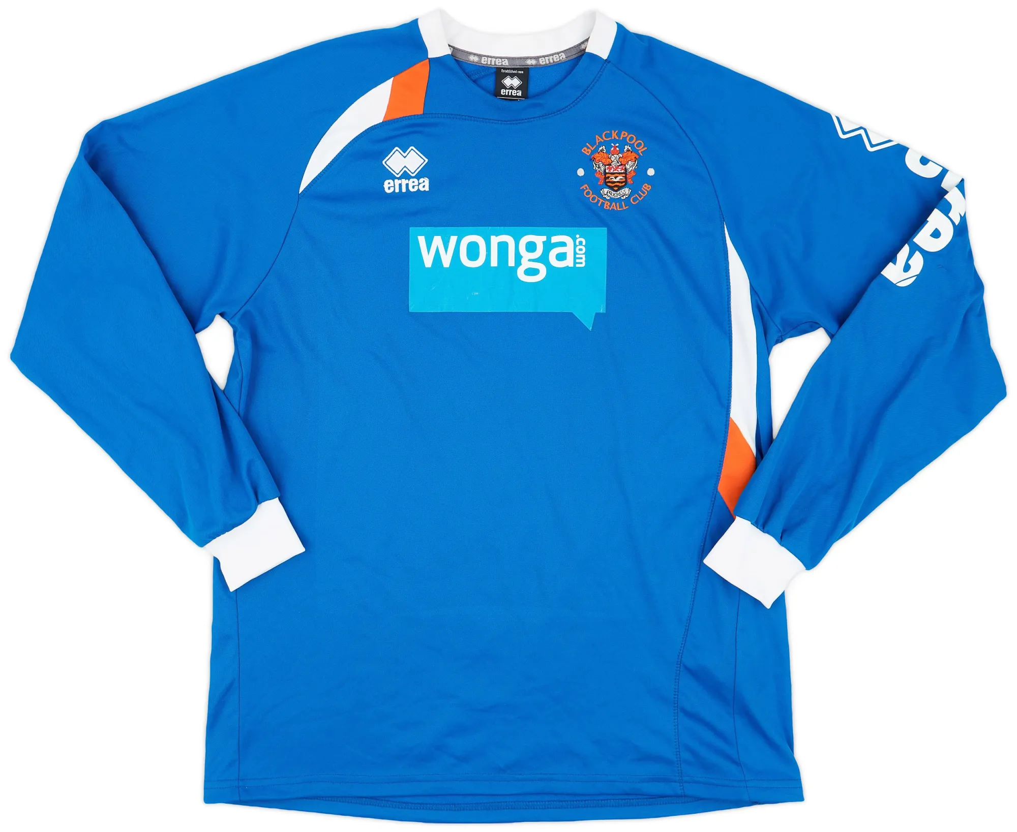Errea Blackpool Mens LS Home Shirt 2014/15