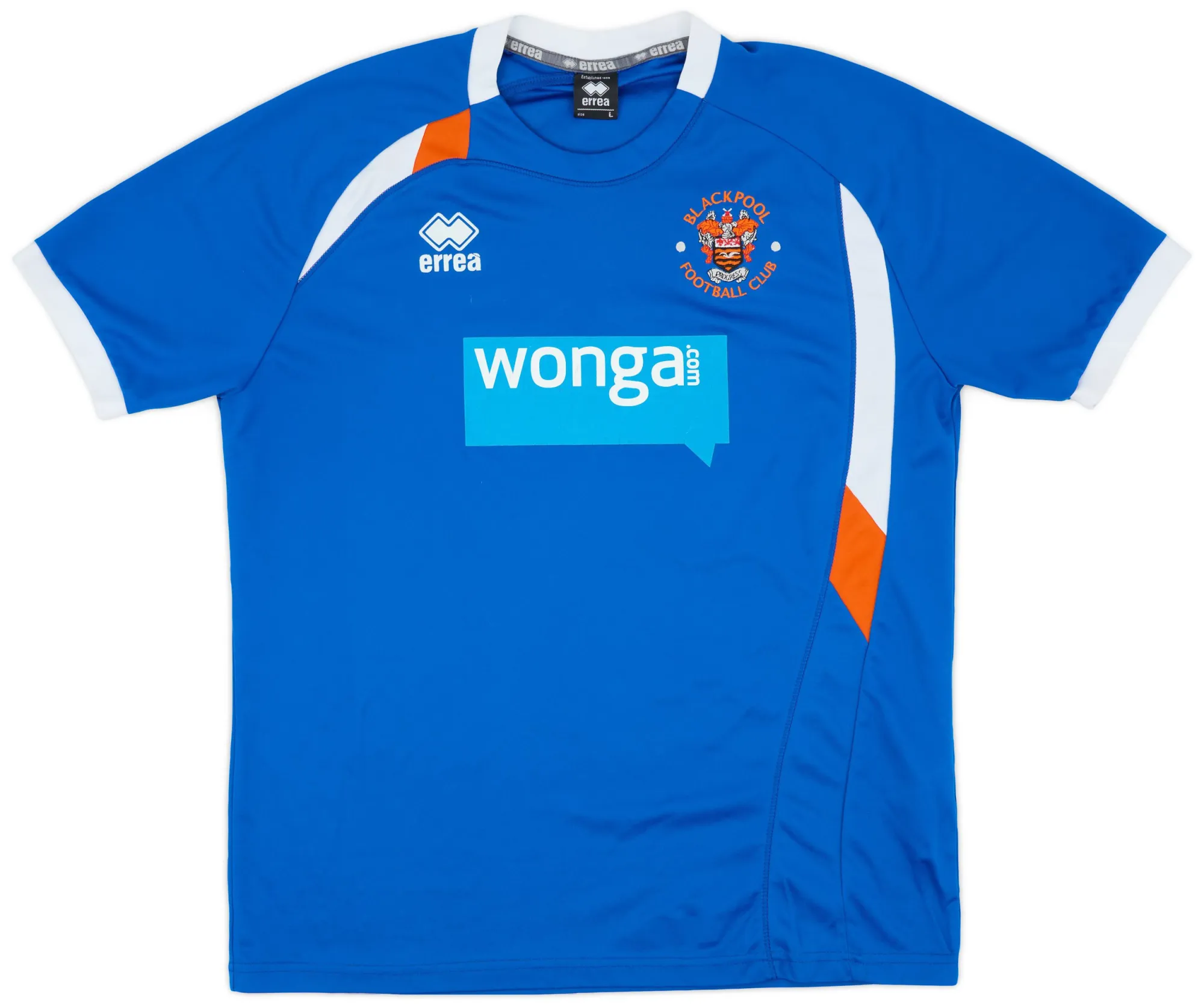 Errea Blackpool Mens SS Home Shirt 2013/14