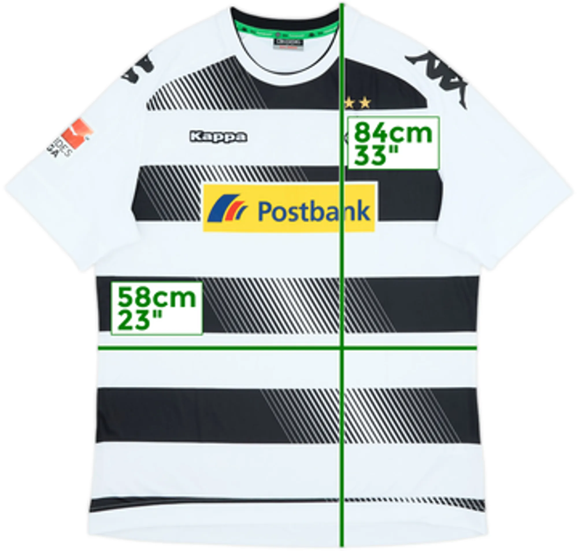 Kappa Borussia Monchengladbach Mens SS Home Shirt 2016/17
