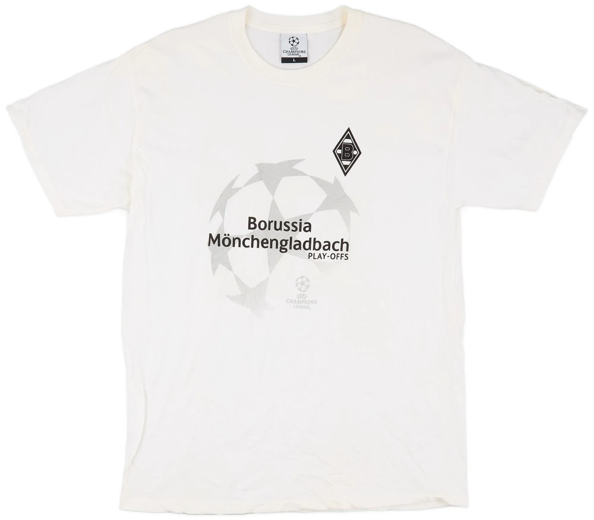 2012-13 Borussia Monchangladbach adidas 'Champions League Playoffs' Cotton Tee - 8/10 - (L)