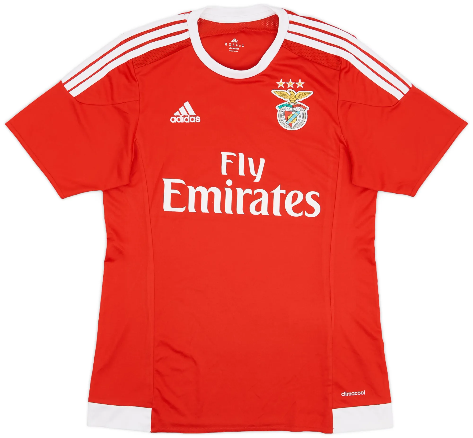 adidas Benfica Mens SS Home Shirt 2015/16