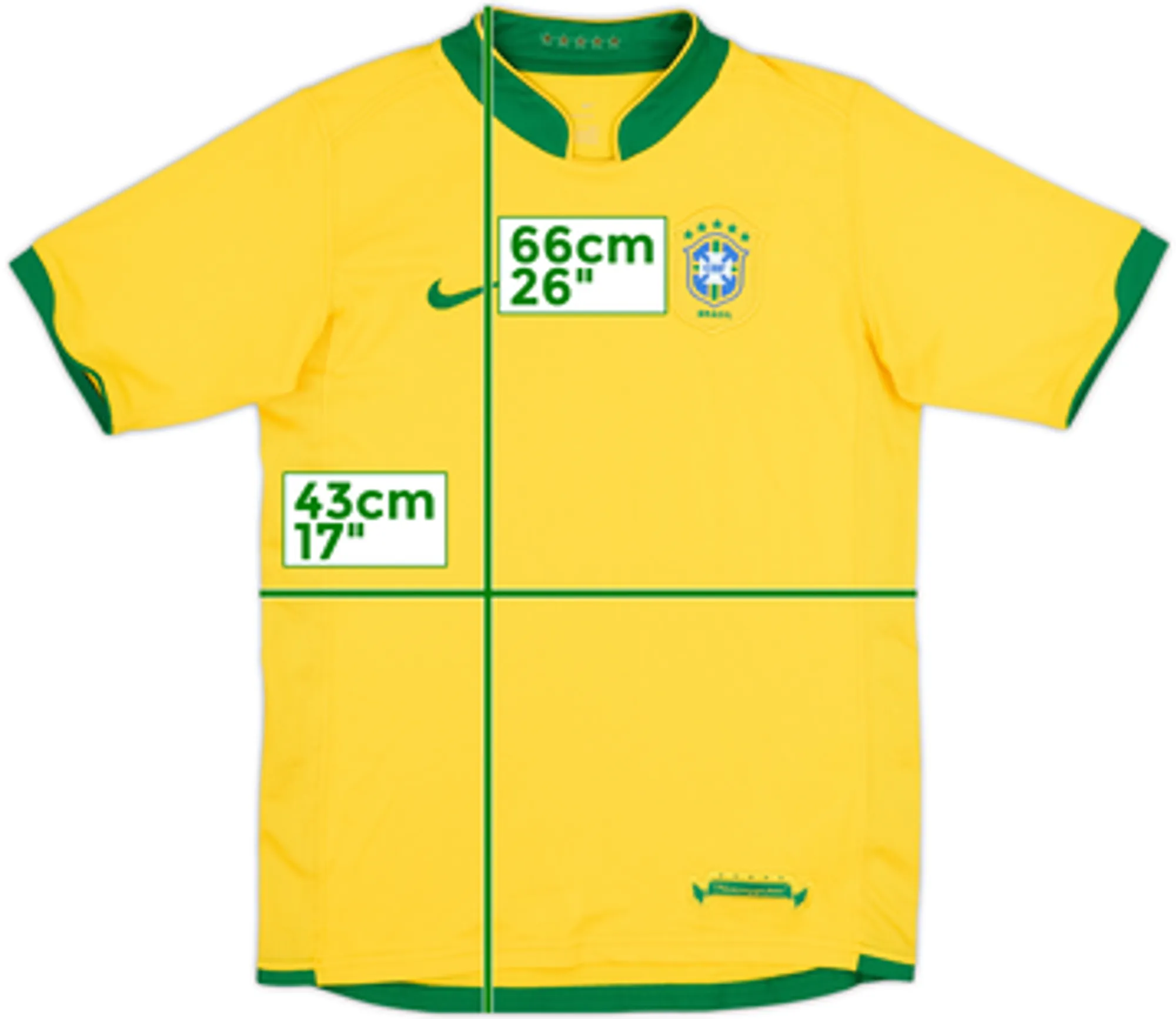 Nike Brazil Boys SS Home Shirt 2006