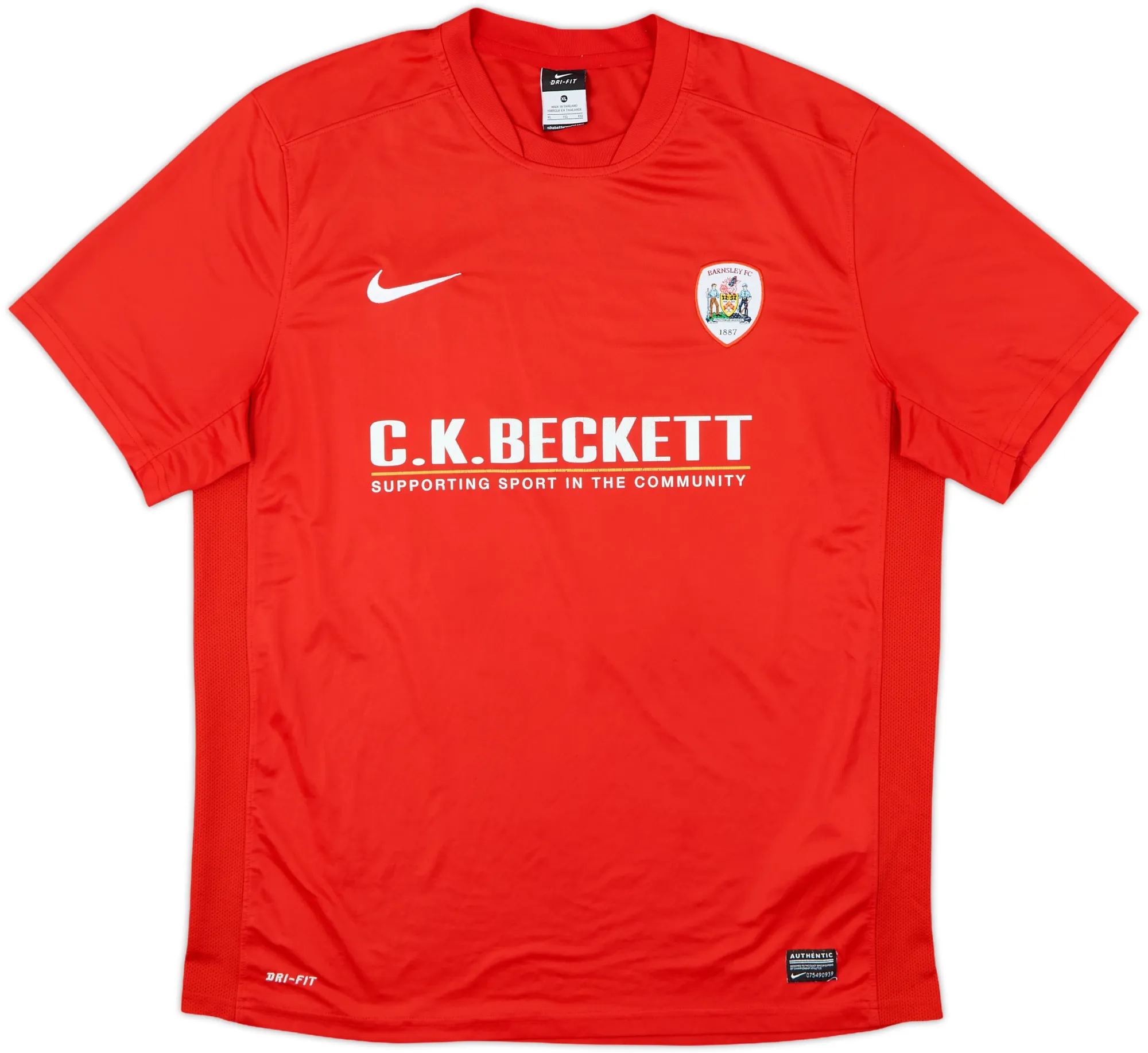 Nike Barnsley Mens SS Home Shirt 2013/14