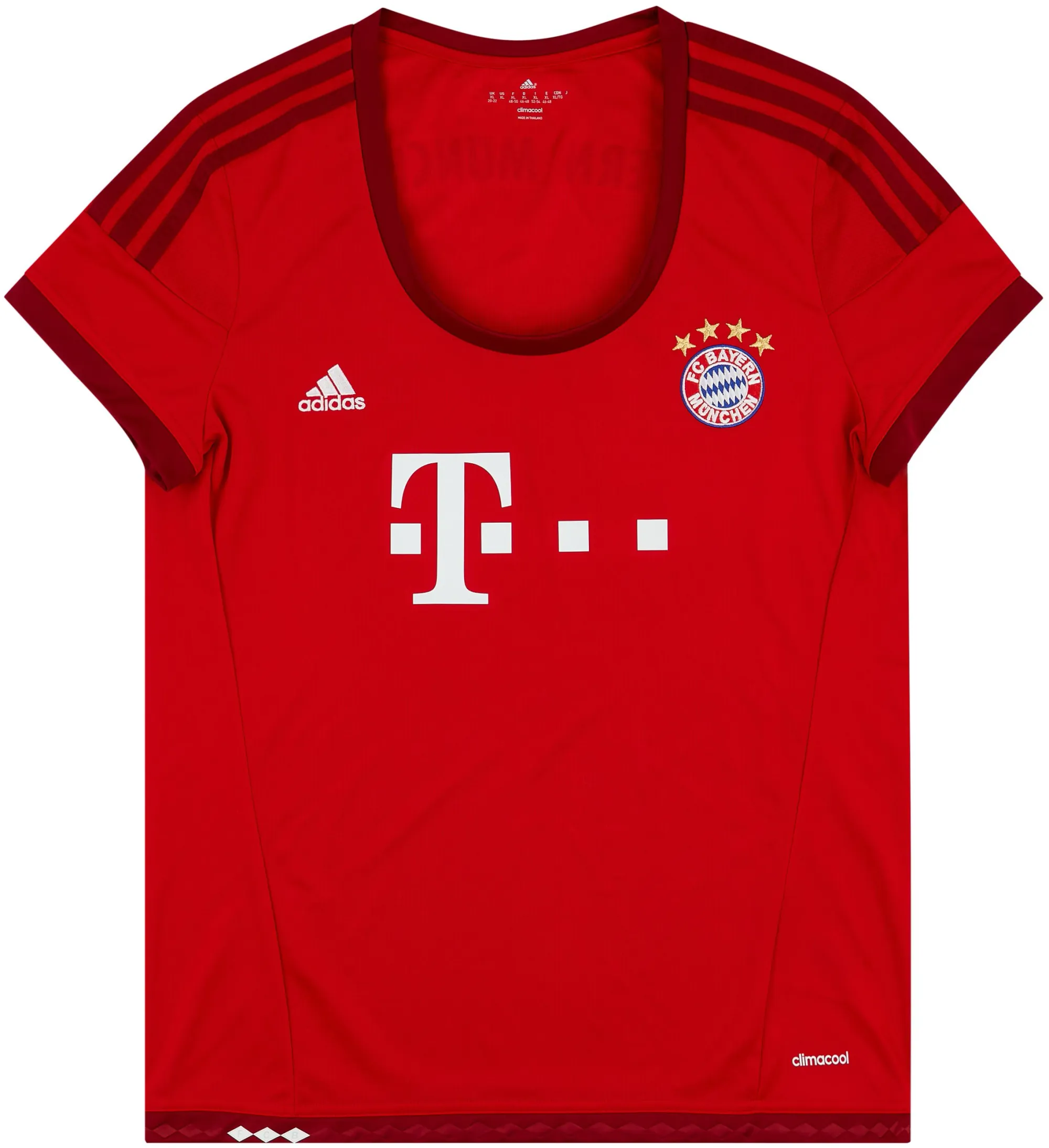 adidas Bayern Munich Womens SS Home Shirt 2015/16