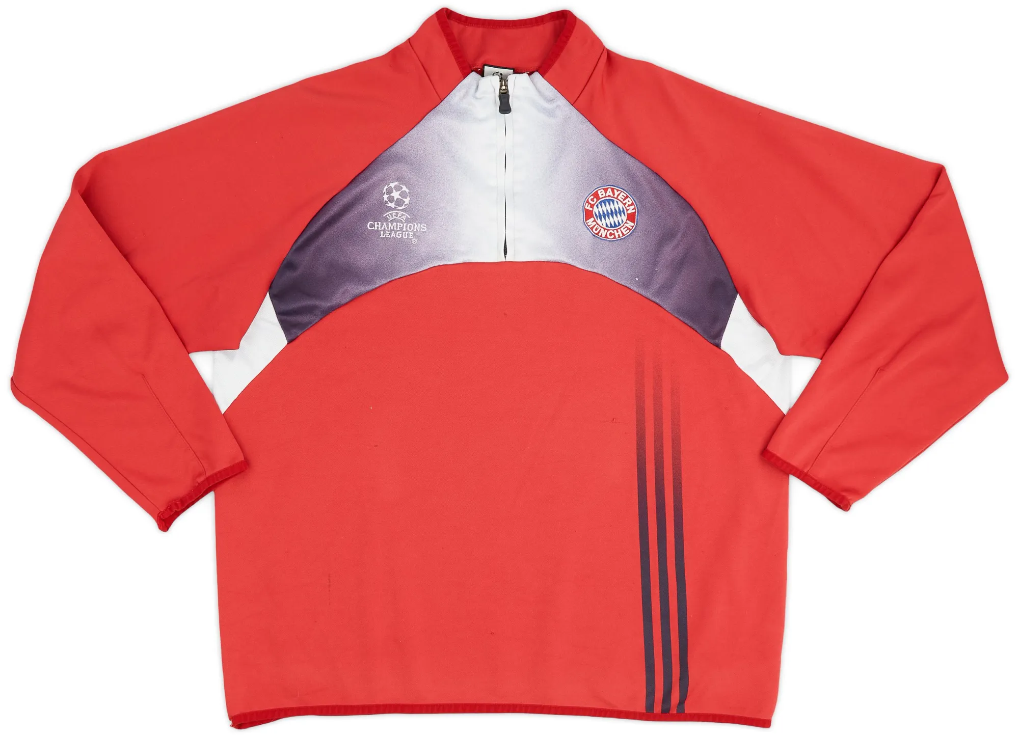 2003-04 Bayern Munich adidas CL 1/4 Zip Drill Top - 6/10 - (L)