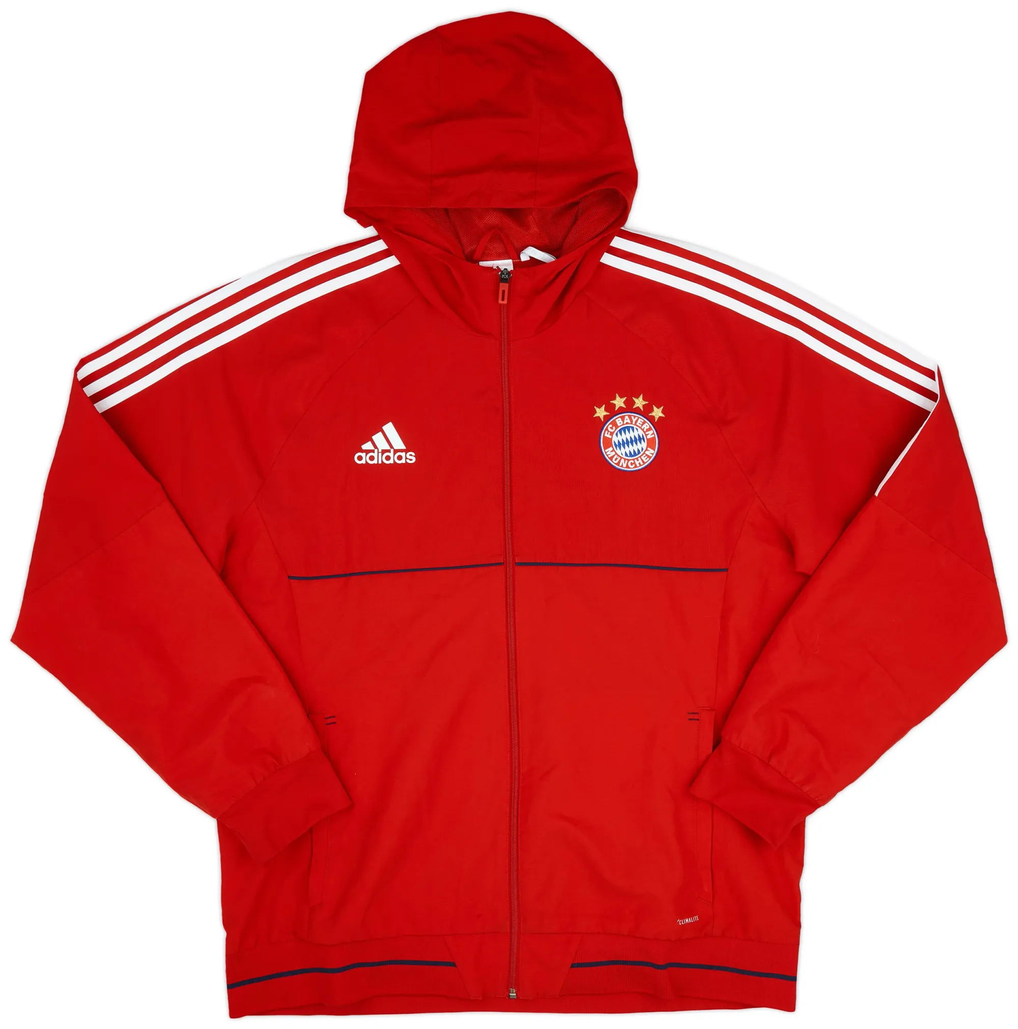 2017-18 Bayern Munich adidas Hooded Track Jacket - 9/10 - (XL)
