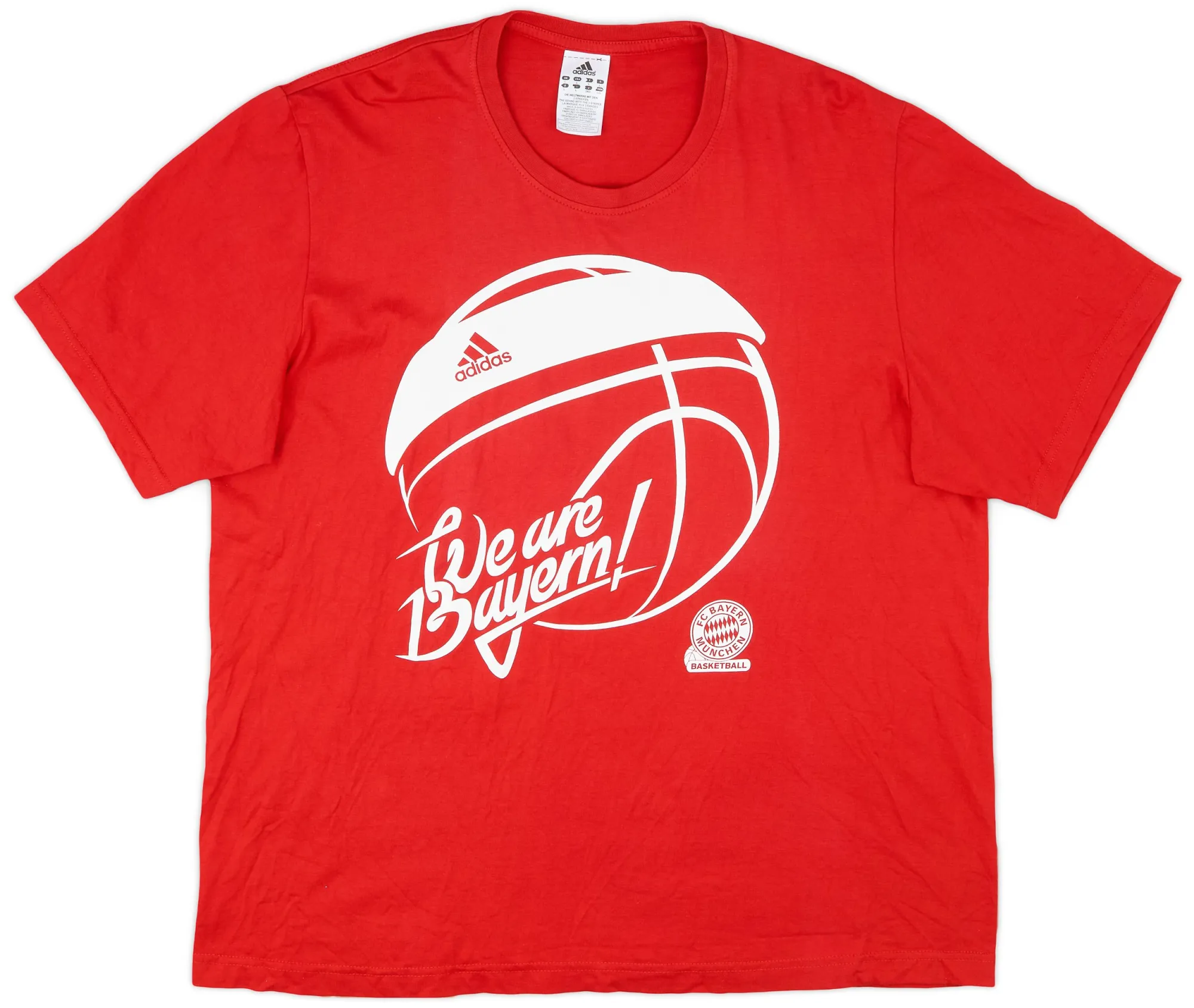 2011-12 Bayern Munich Basketball adidas Cotton Tee - 9/10 - (L)