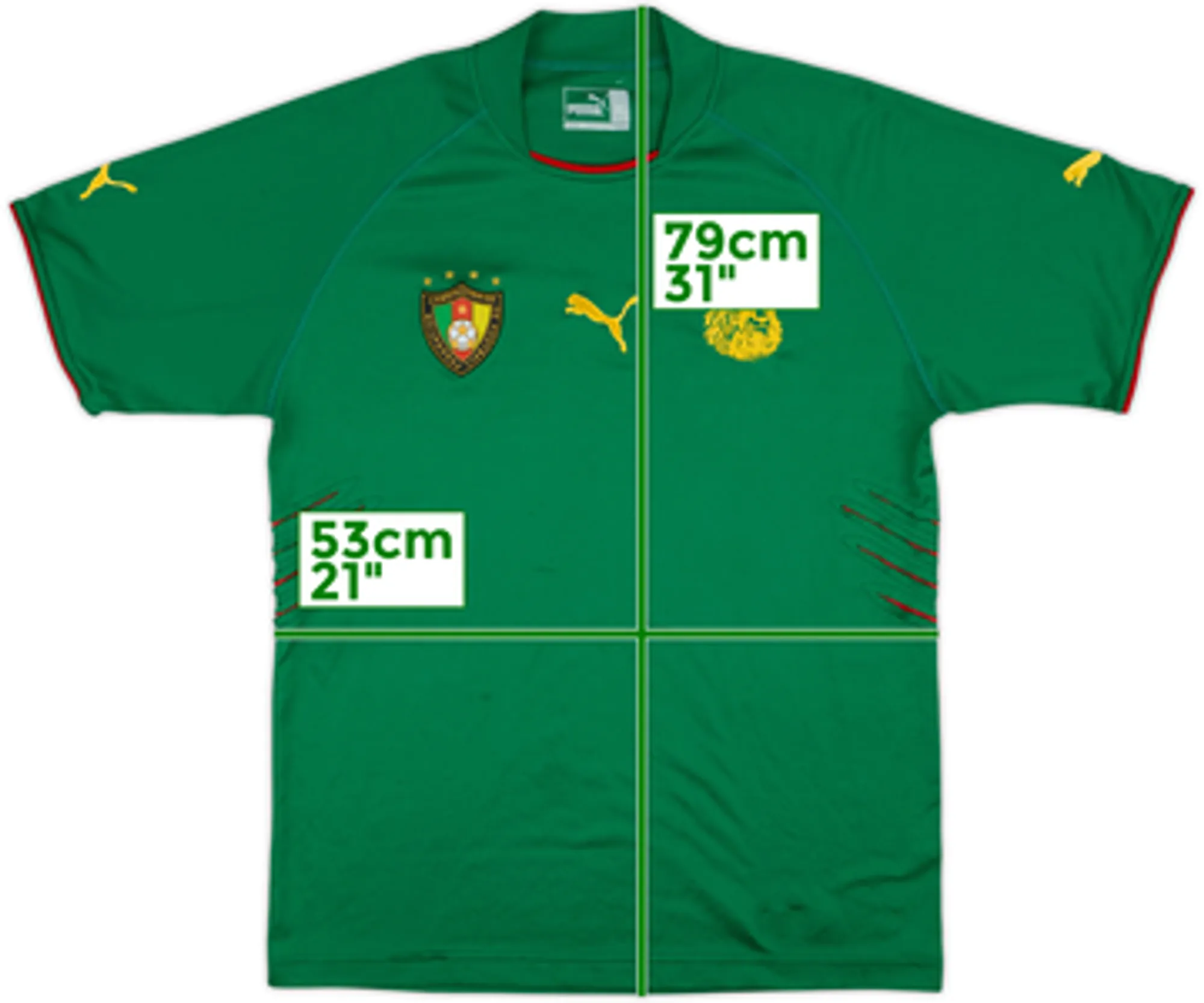 Puma Cameroon Mens SS Home Shirt 2004