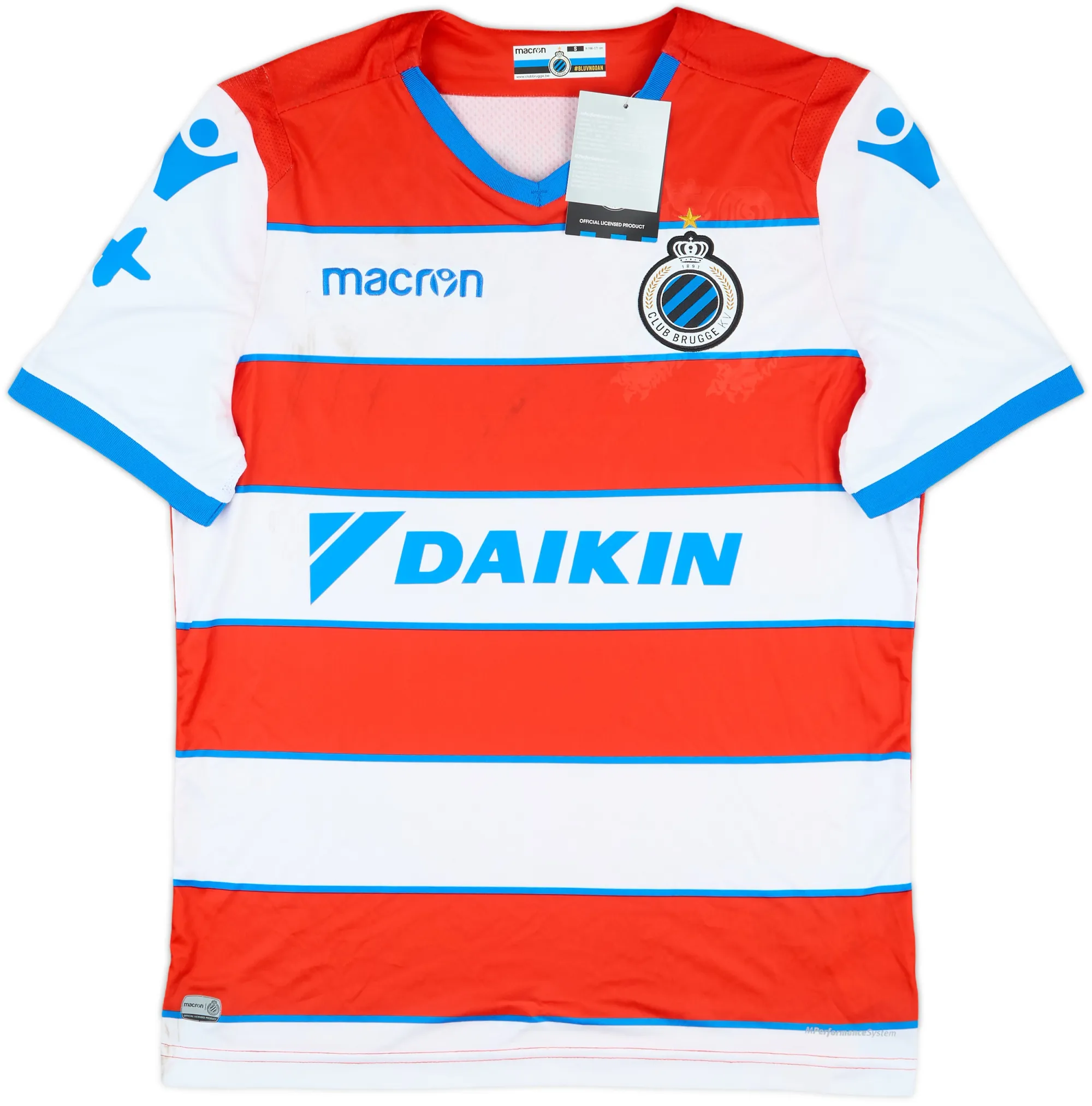 Macron Club Brugge Mens SS Away Shirt 2018/19