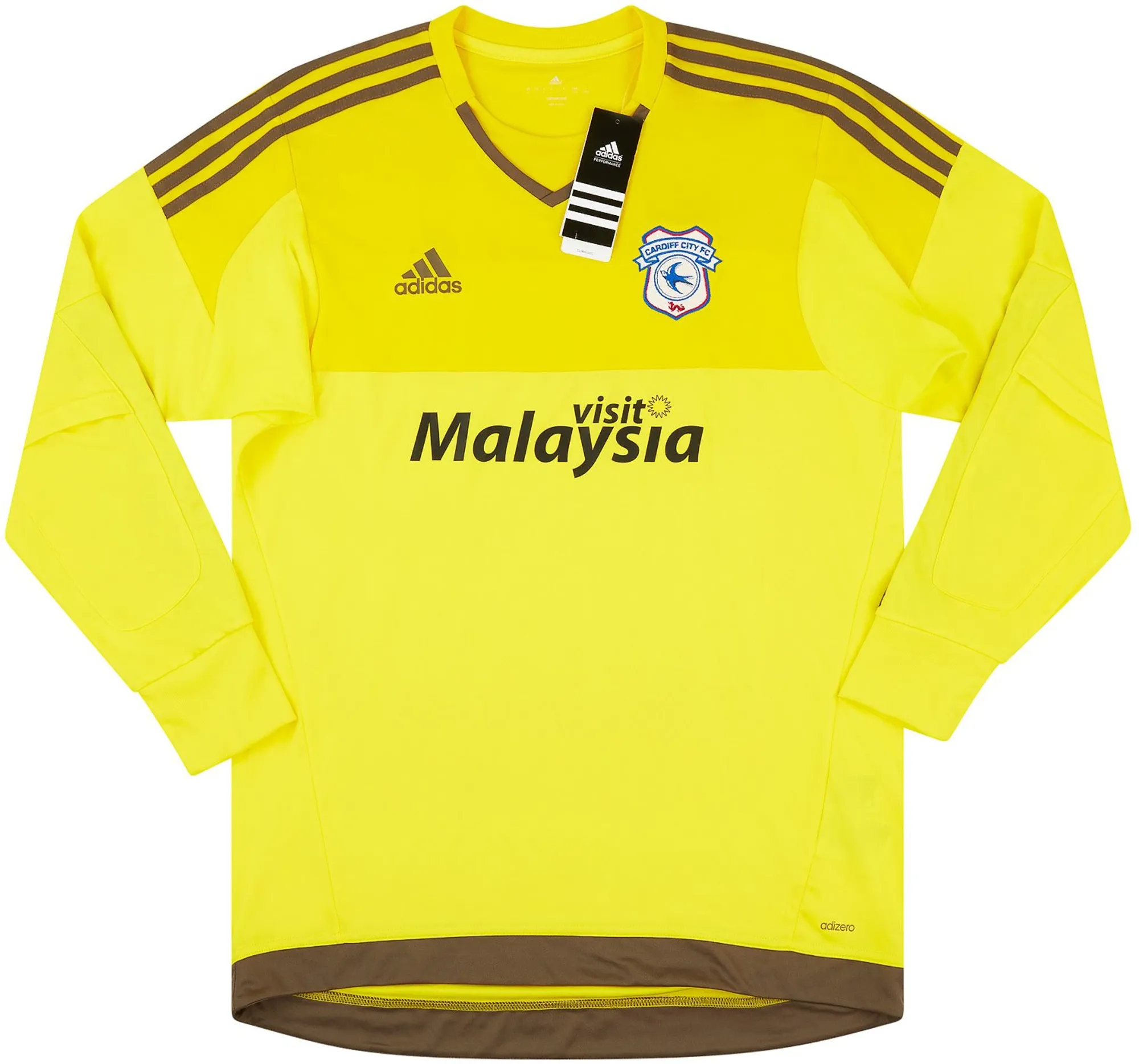 adidas Cardiff City Mens LS Goalkeeper Home Shirt 2015/16