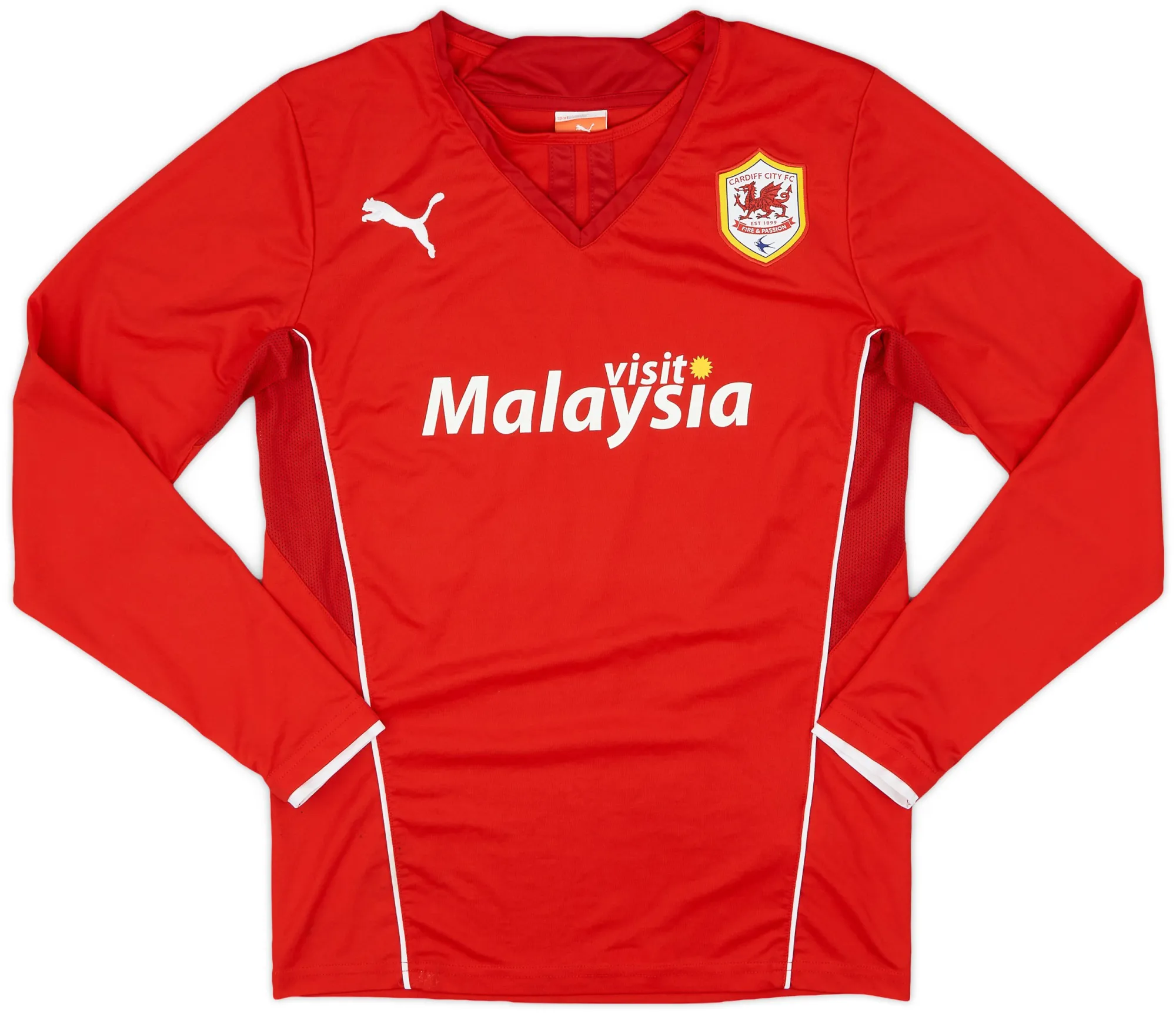 Puma Cardiff City Mens LS Home Shirt 2013/14