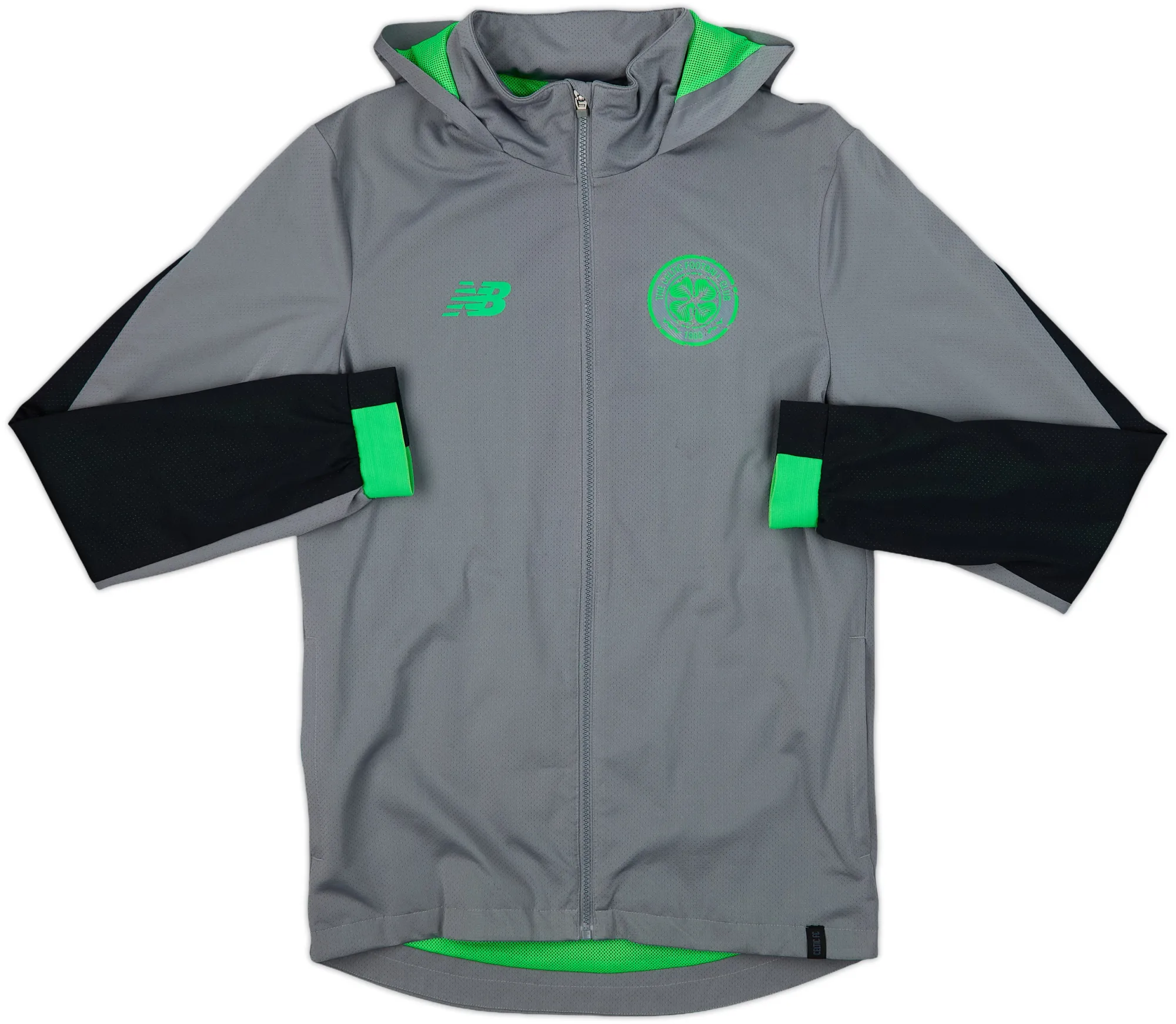 2017-18 Celtic New Balance Hooded Track Jacket - 8/10 - (S)