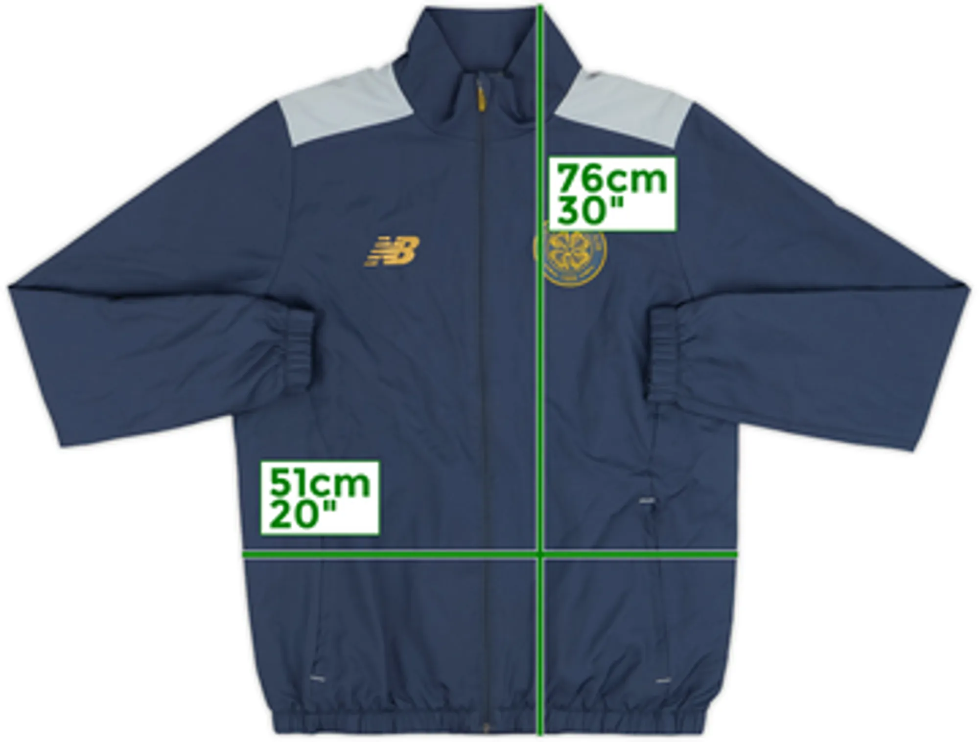 2017-18 Celtic New Balance Hooded Track Jacket - 9/10 - (M)