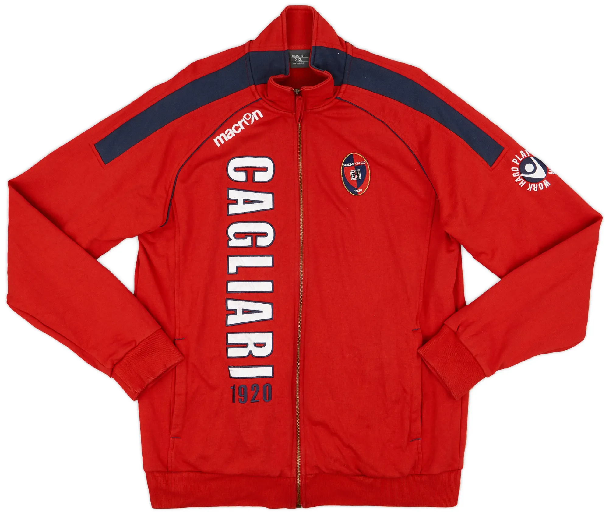 2008-09 Cagliari Macron Track Jacket - 9/10 - (XXL)
