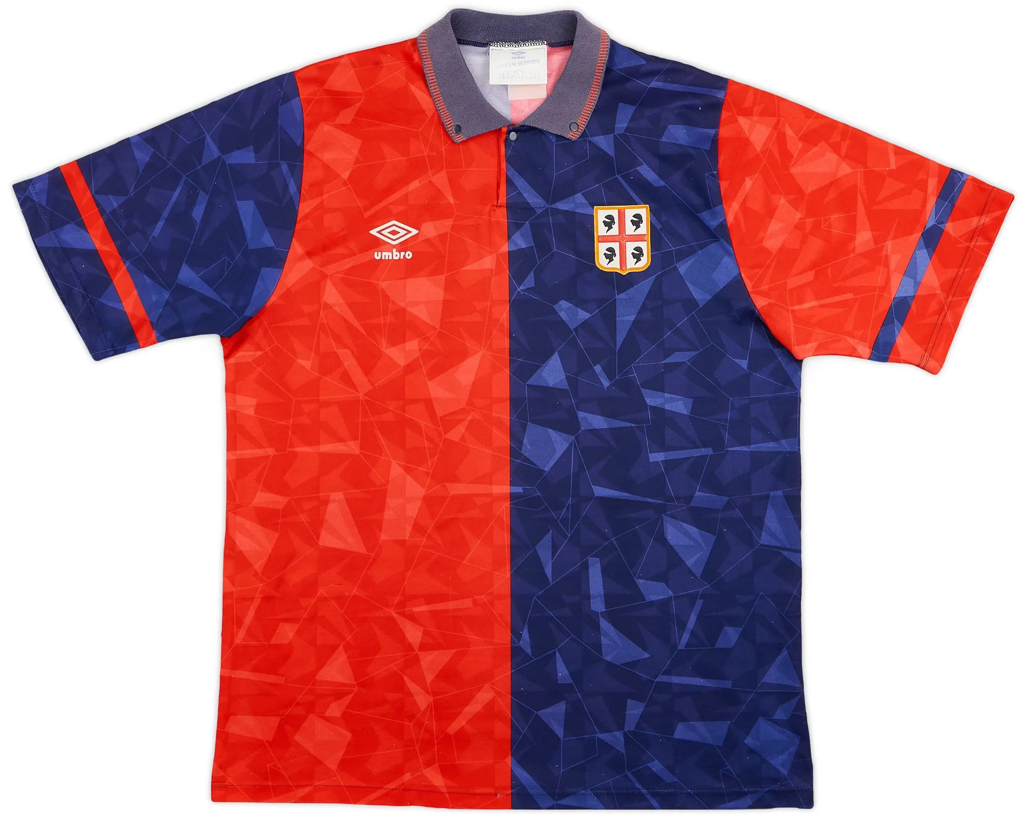 Umbro Cagliari Mens SS Home Shirt 1990/91