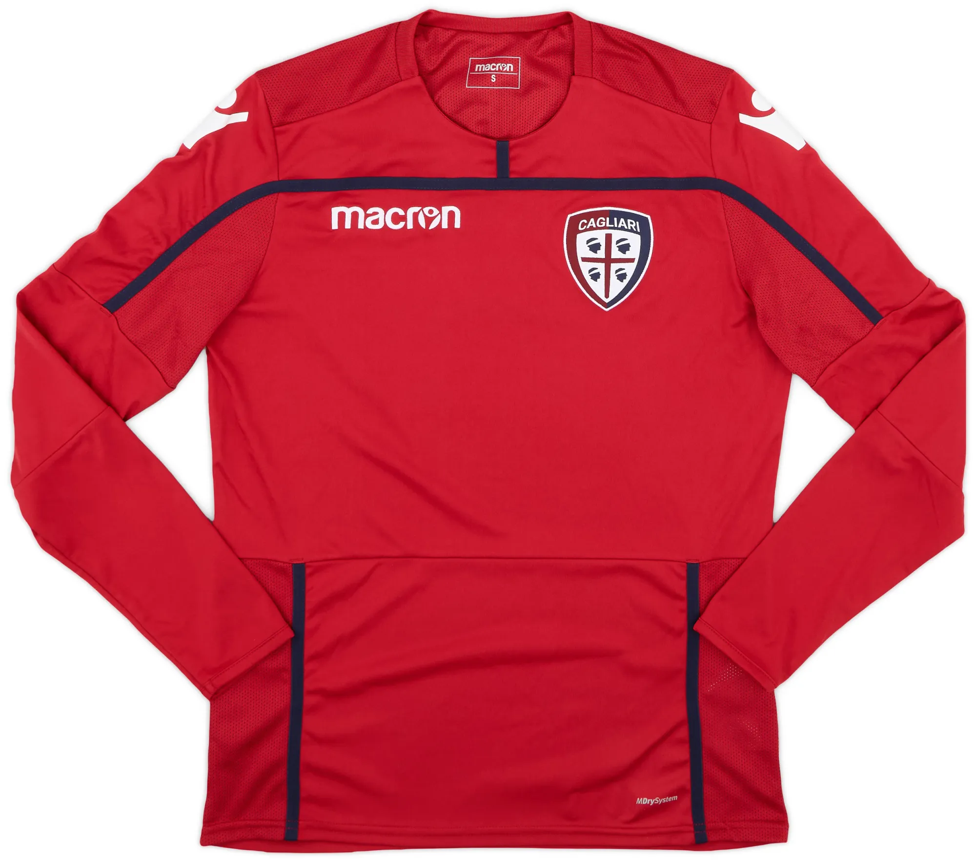 Macron Cagliari Mens LS Home Shirt 2016/17