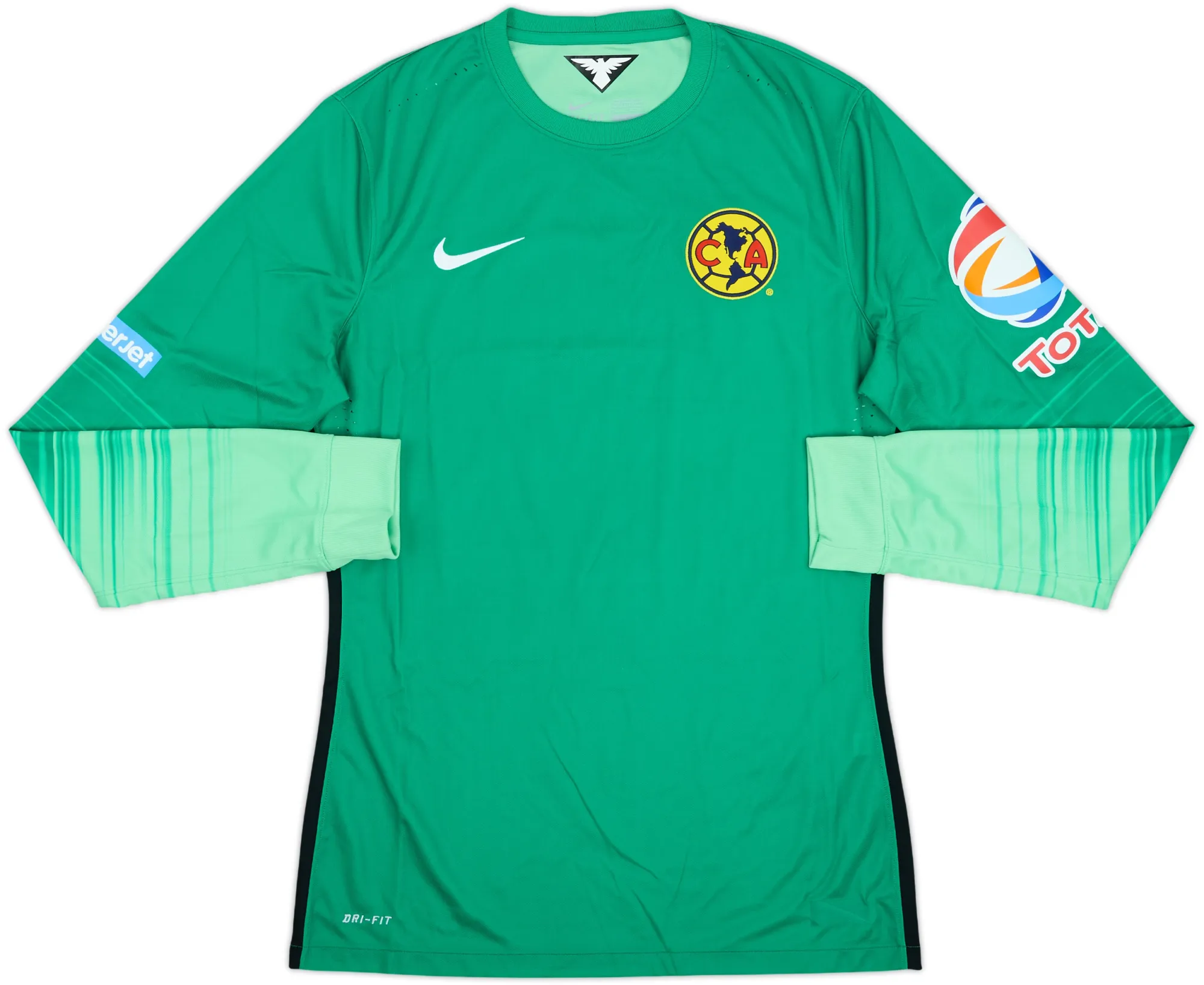 Nike Club América Mens LS Goalkeeper Player Issue Home Shirt 2015/16