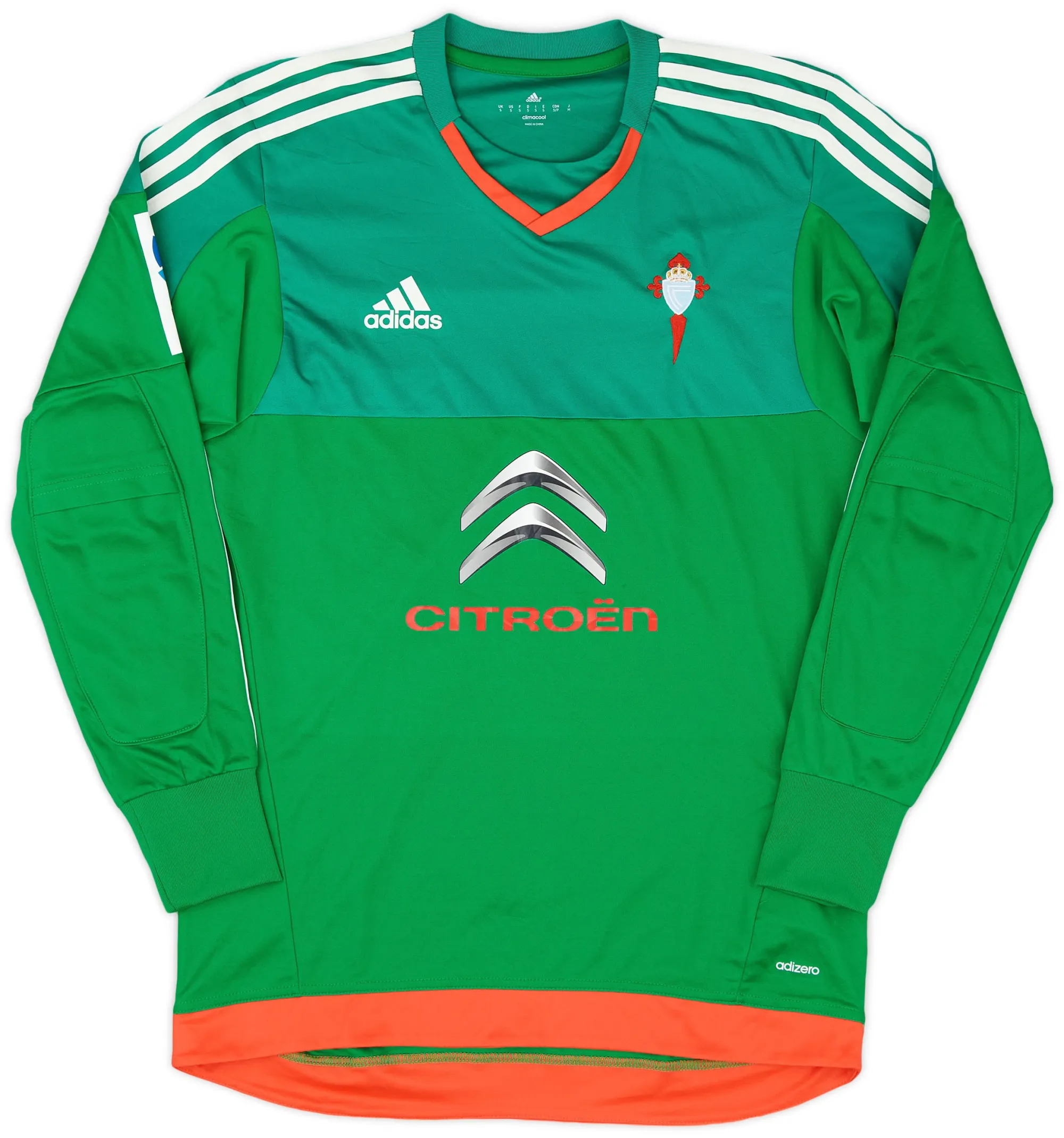 adidas Celta Vigo Mens LS Goalkeeper Home Shirt 2015/16