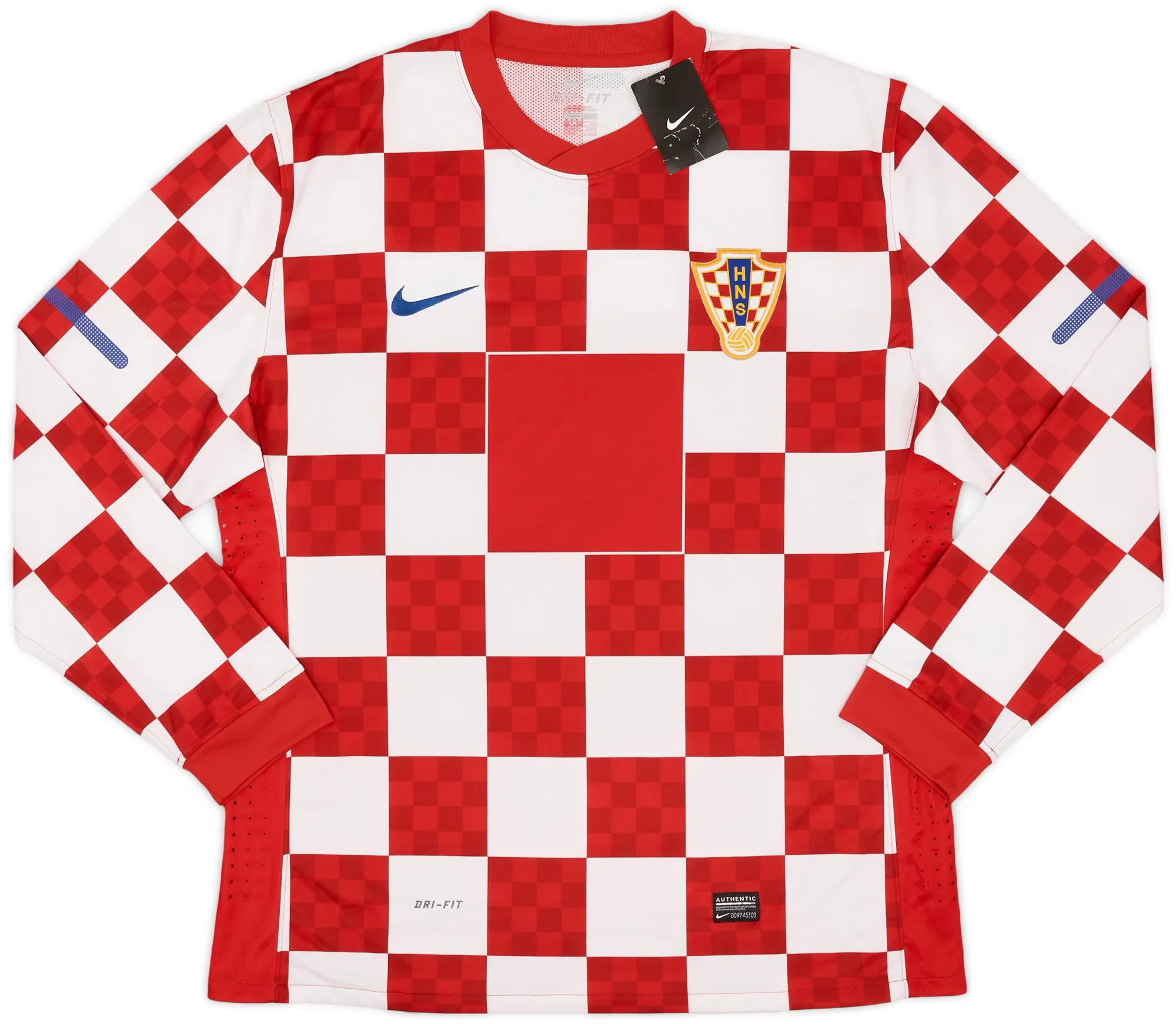 Nike Croatia Mens LS Player Issue Home Shirt 2010