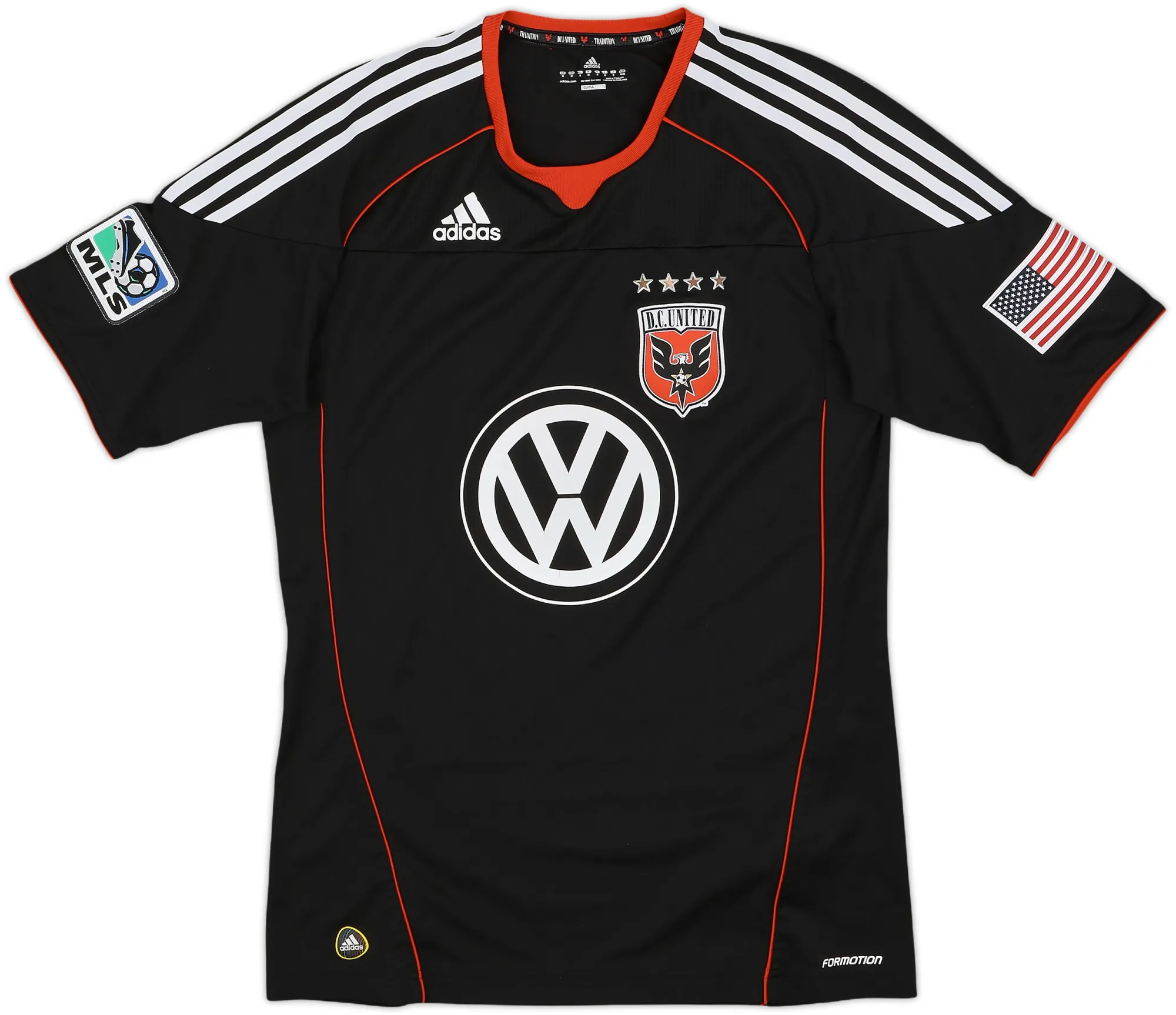 adidas DC United Mens SS Player Issue Home Shirt 2010