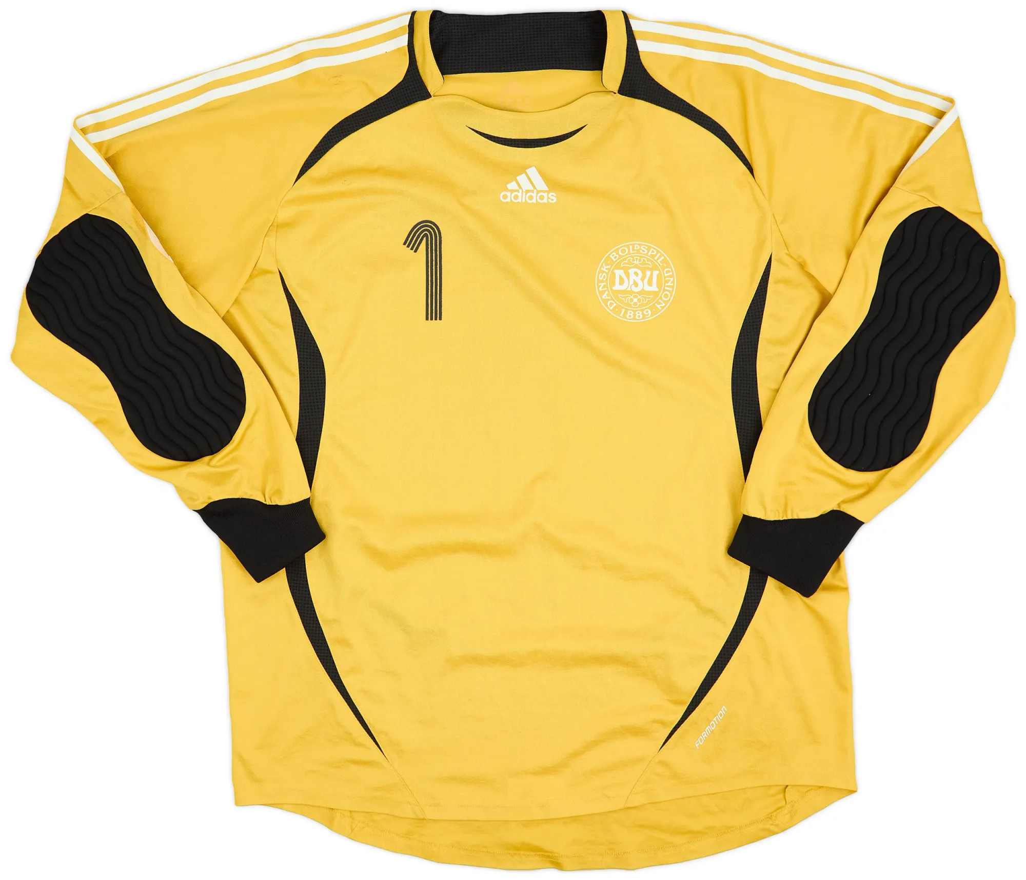 adidas Denmark Mens LS Goalkeeper Player Issue Home Shirt 2006