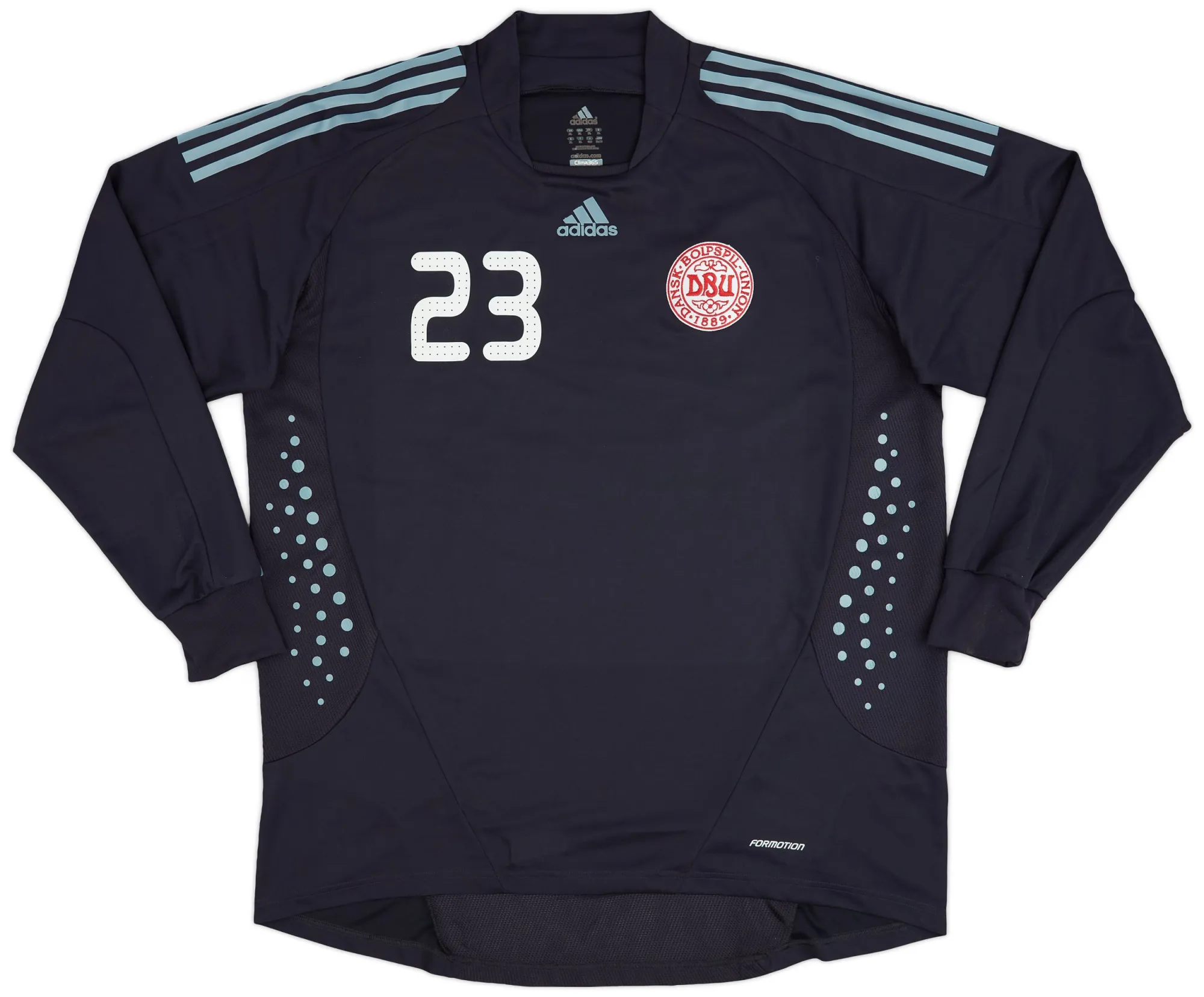 adidas Denmark Mens LS Goalkeeper Player Issue Home Shirt 2008
