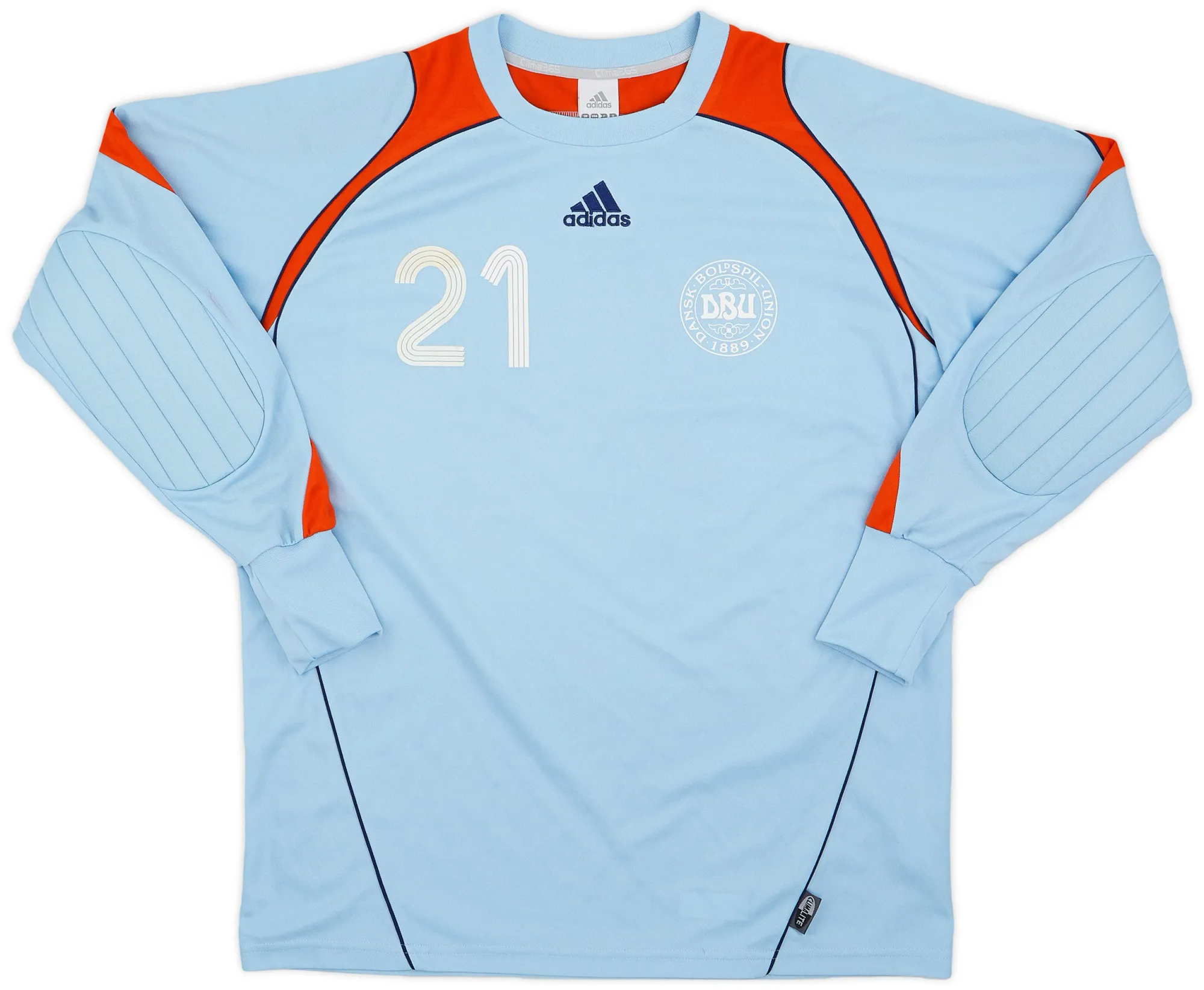 adidas Denmark Mens LS Goalkeeper Home Shirt 2007