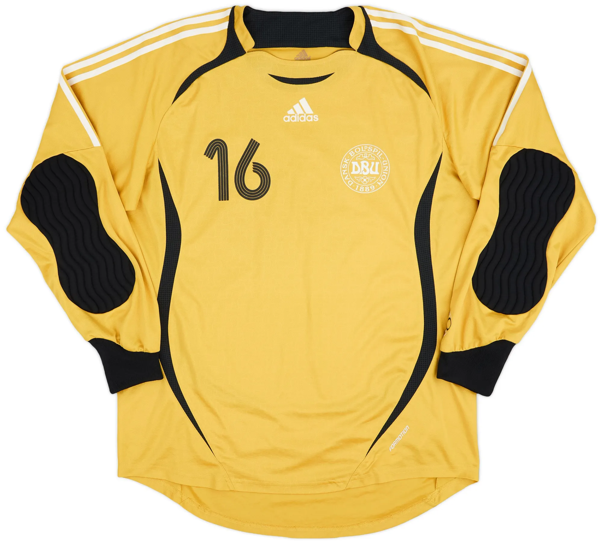 adidas Denmark Mens LS Goalkeeper Player Issue Home Shirt 2006