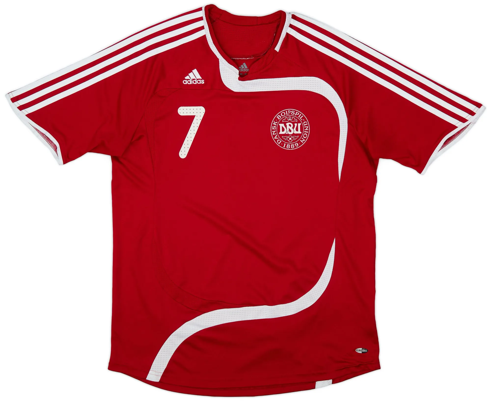 adidas Denmark Womens SS Home Shirt 2007